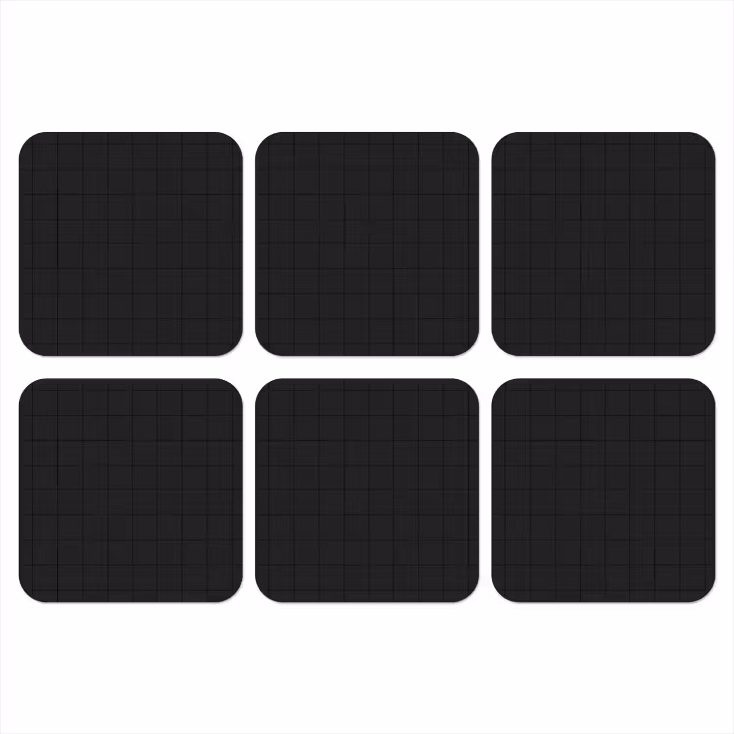 Tegels - Patroon - Mat - Zwart onderzetter kurk middel 366 -3d