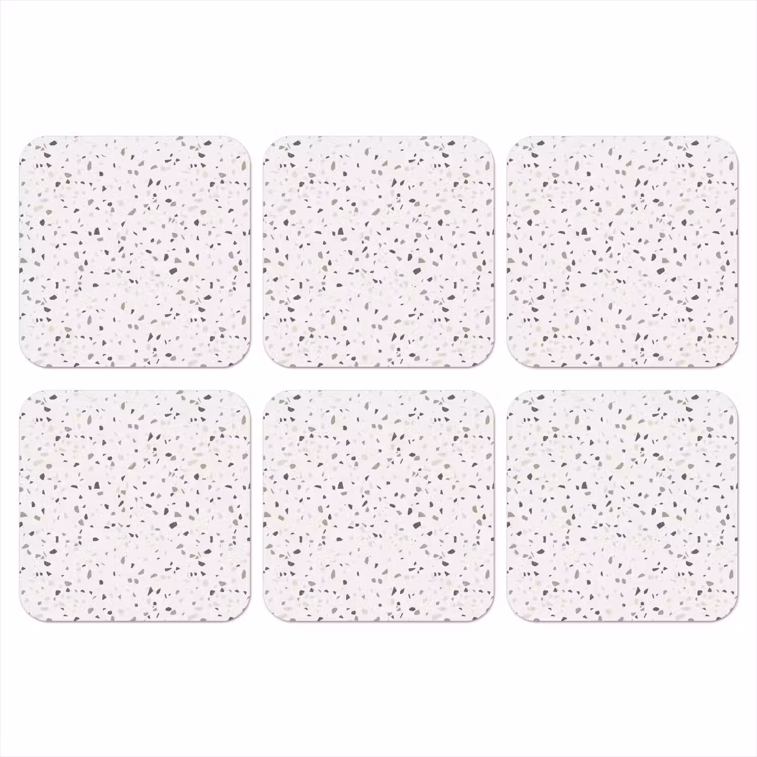 Terrazzo - Patroon - Créme onderzetter kurk middel 366 -3d