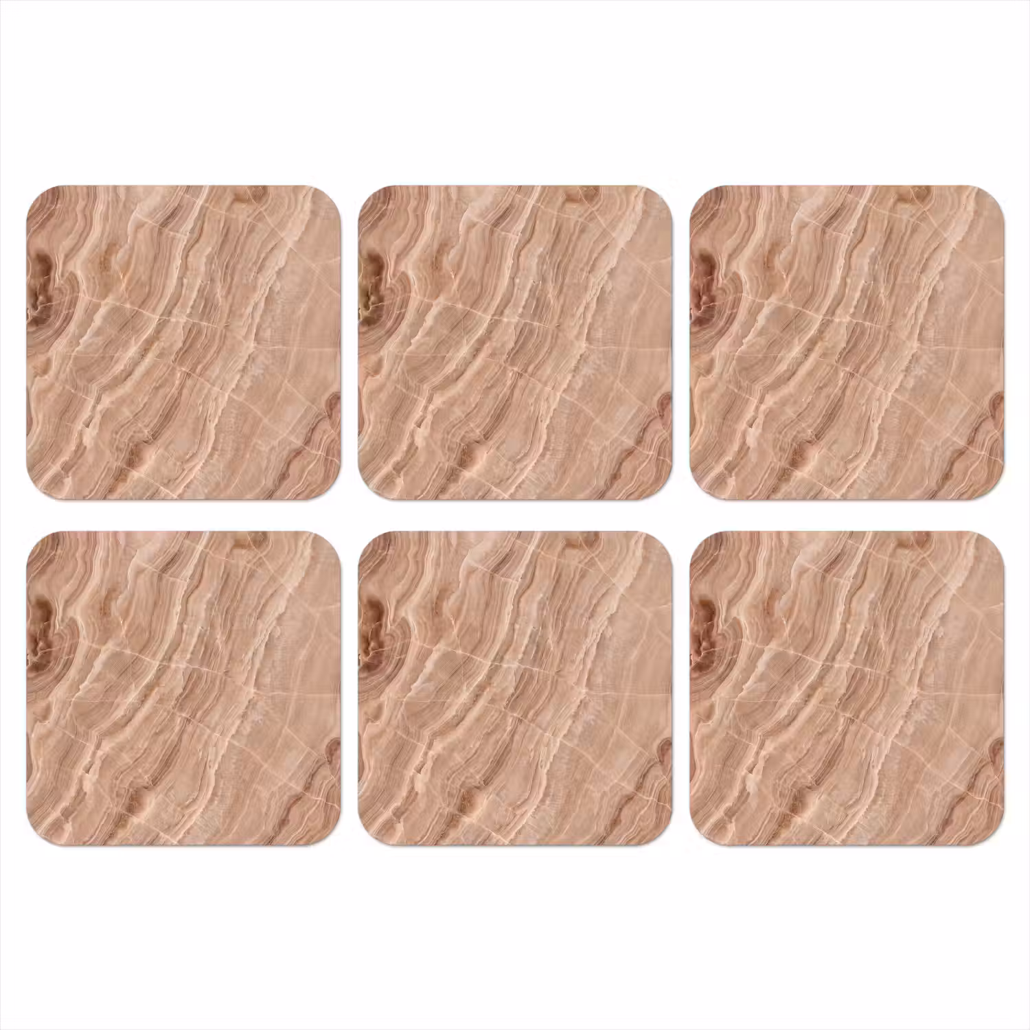 Textuur - Golvend - Abstract - Warm - Bruin onderzetter kurk middel -3d