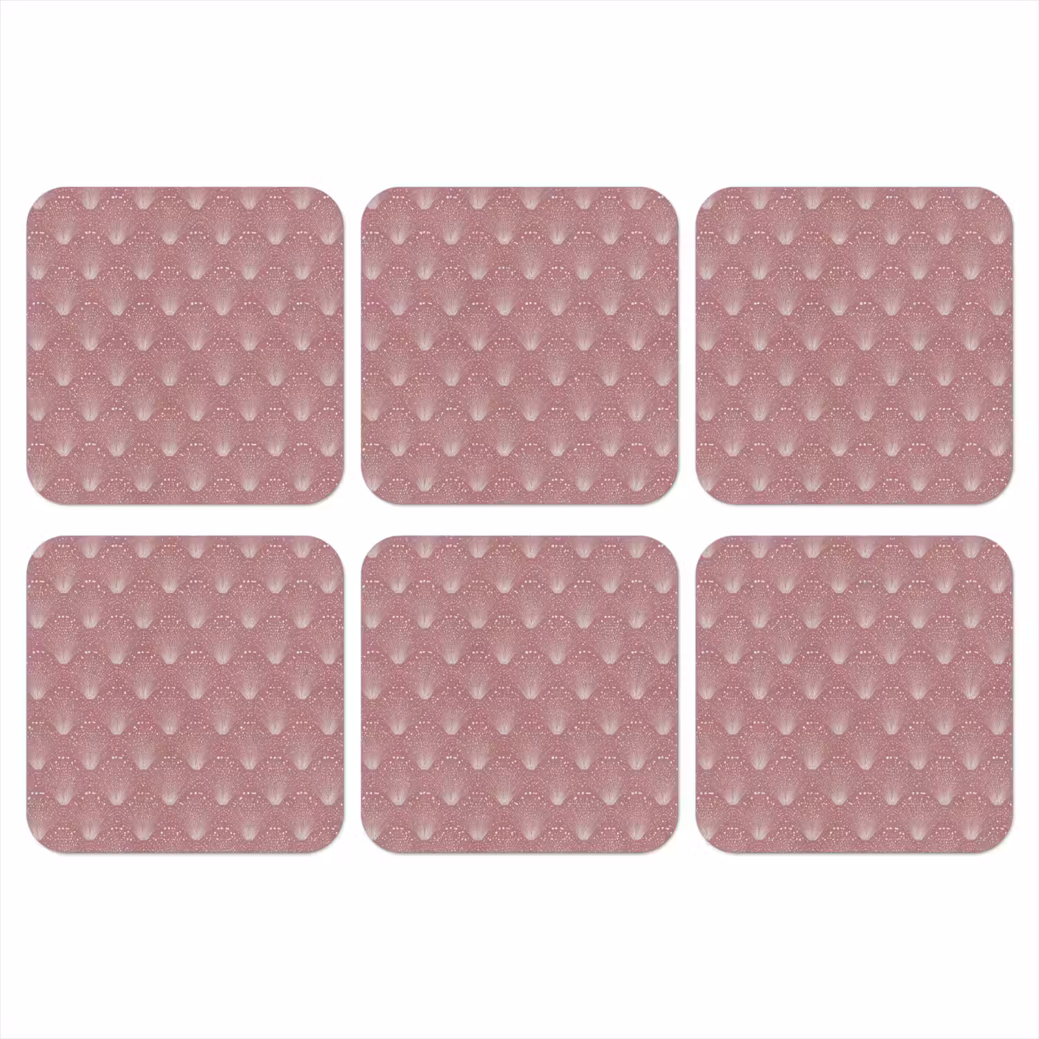 Trendy - Patroon - Roze onderzetter kurk middel 366 -3d