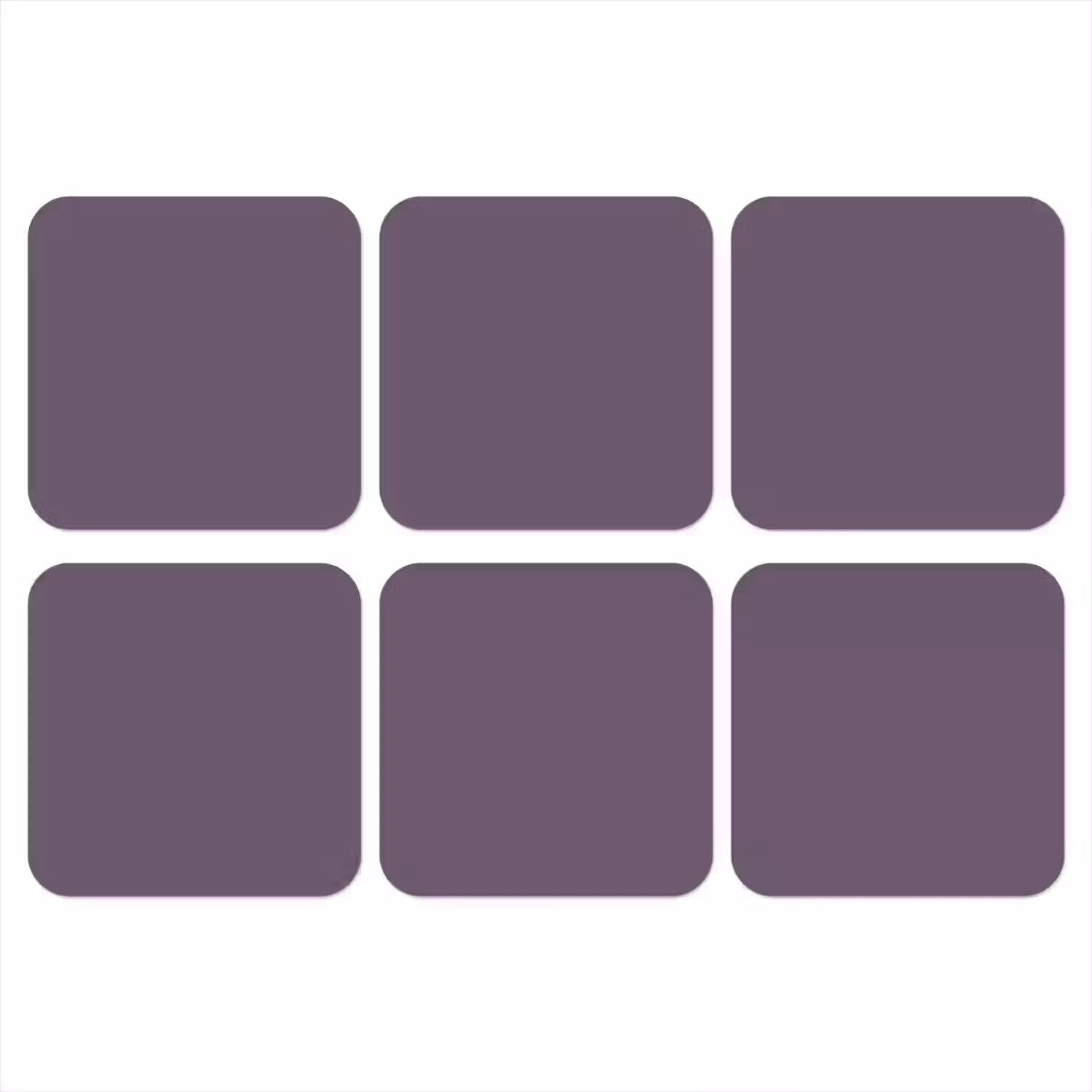 Velvet - Aubergine - Paars onderzetter kurk middel 366 -3d