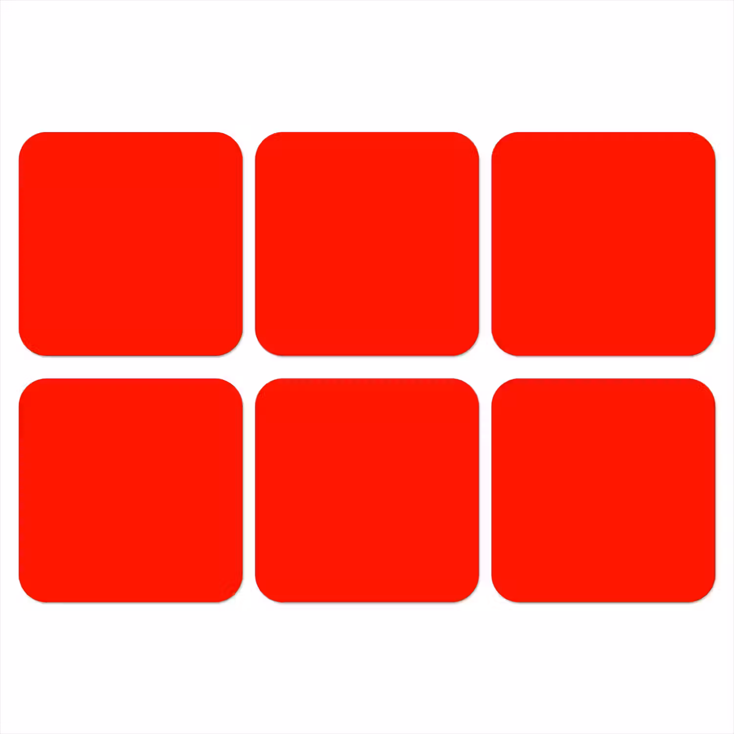 Vibrant - Vermilion - Rood onderzetter kurk middel 366 -3d