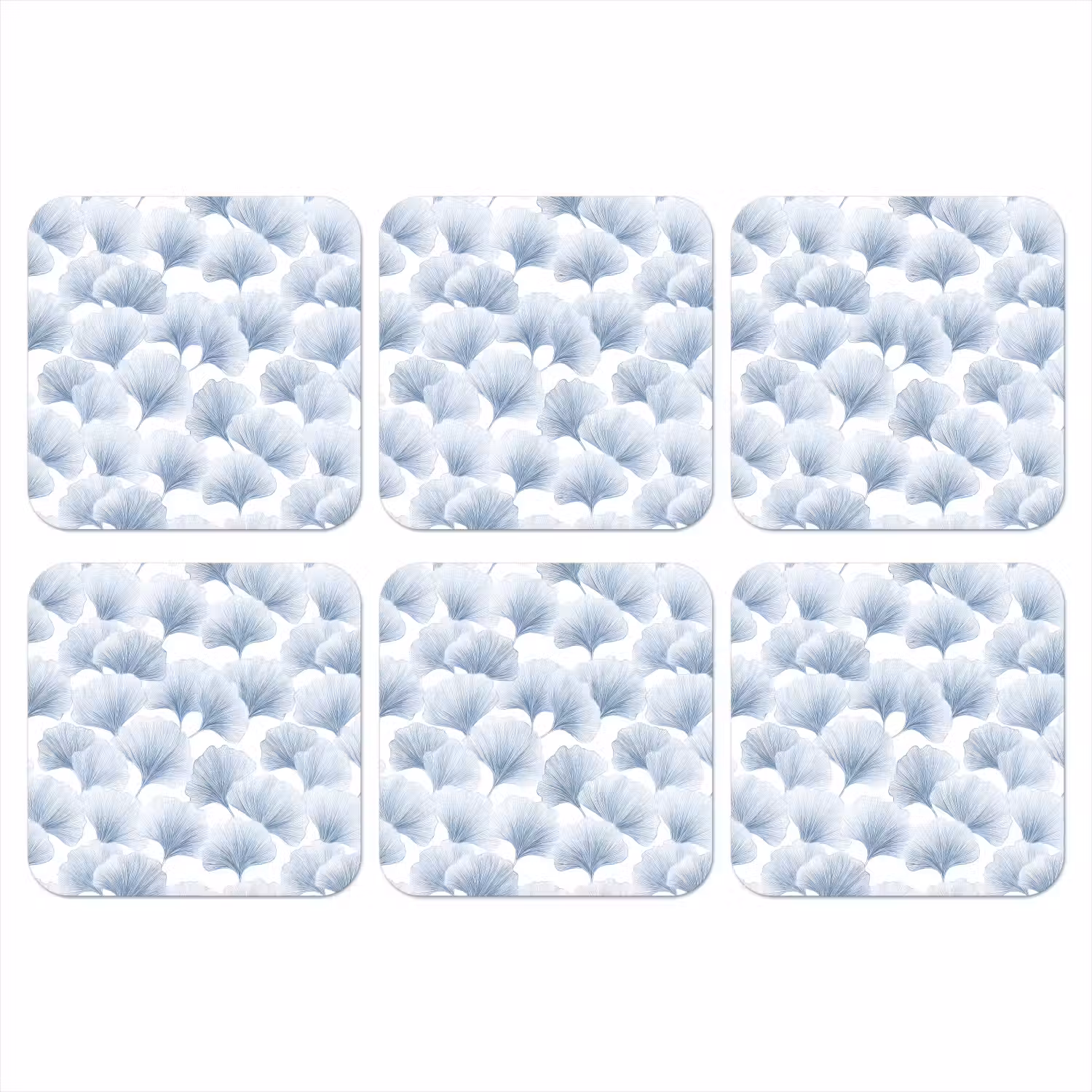 Waaier - Modern - Blauw onderzetter kurk middel 366 -3d