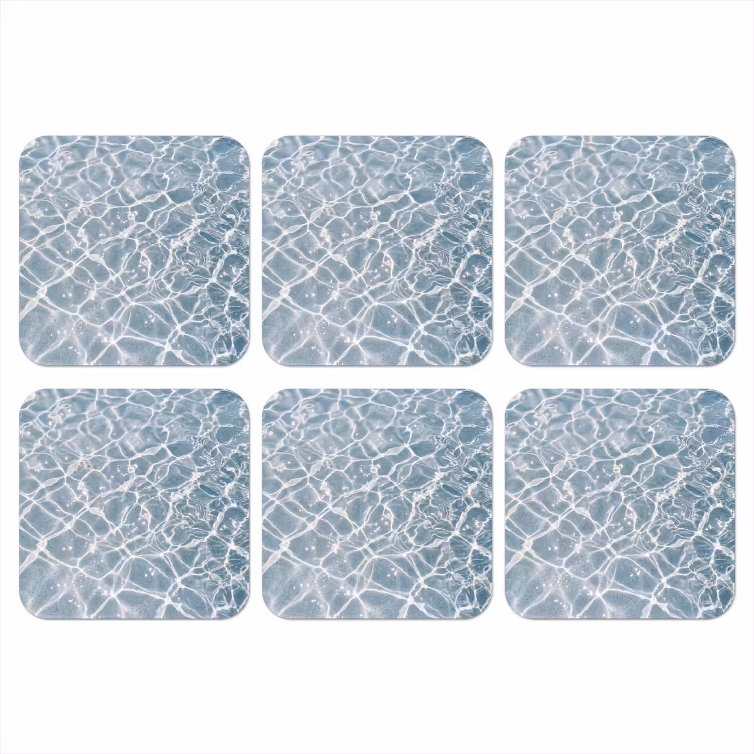 Water - Reflectie - Zonlicht onderzetter kurk middel -3d