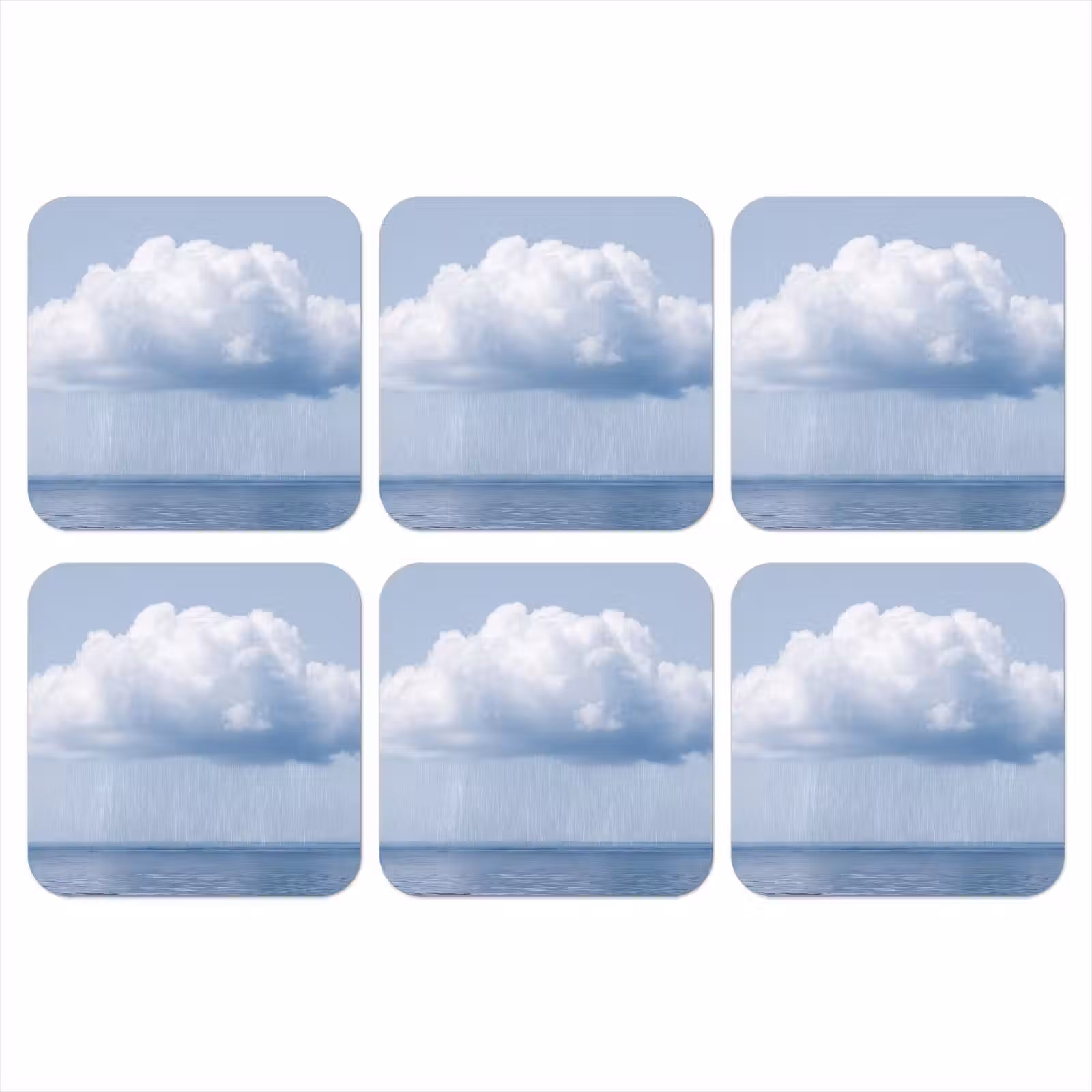 Onderzetter - Wolk - Regen - Natuur - Wolk - Regen - Natuur onderzetter kurk middel