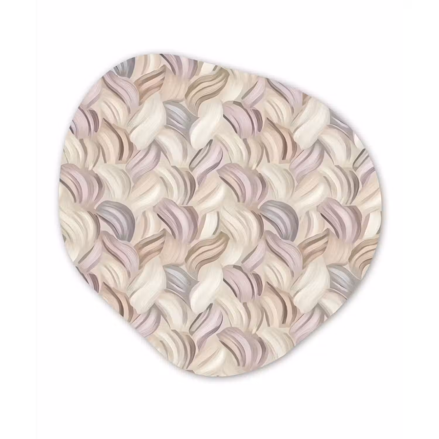 Abstract - Golvend - Pastel Wandcirkel Organisch Aluminium middel 851 -3d