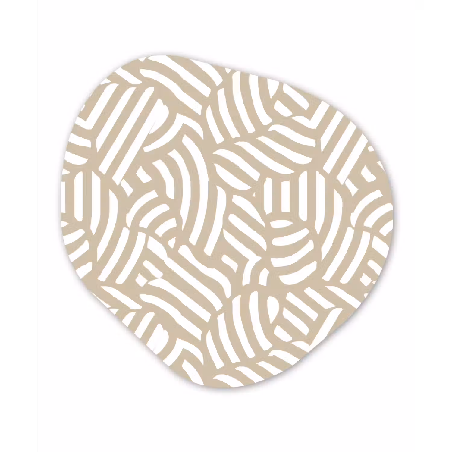 Abstract - Modern - Beige Wandcirkel Organisch Aluminium middel 851 -3d