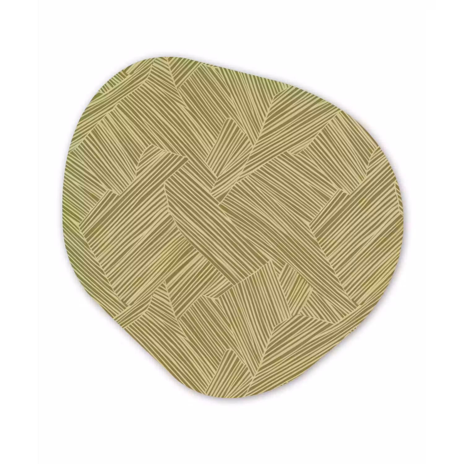 Abstract - Modern - Groen Wandcirkel Organisch Aluminium middel 851 -3d