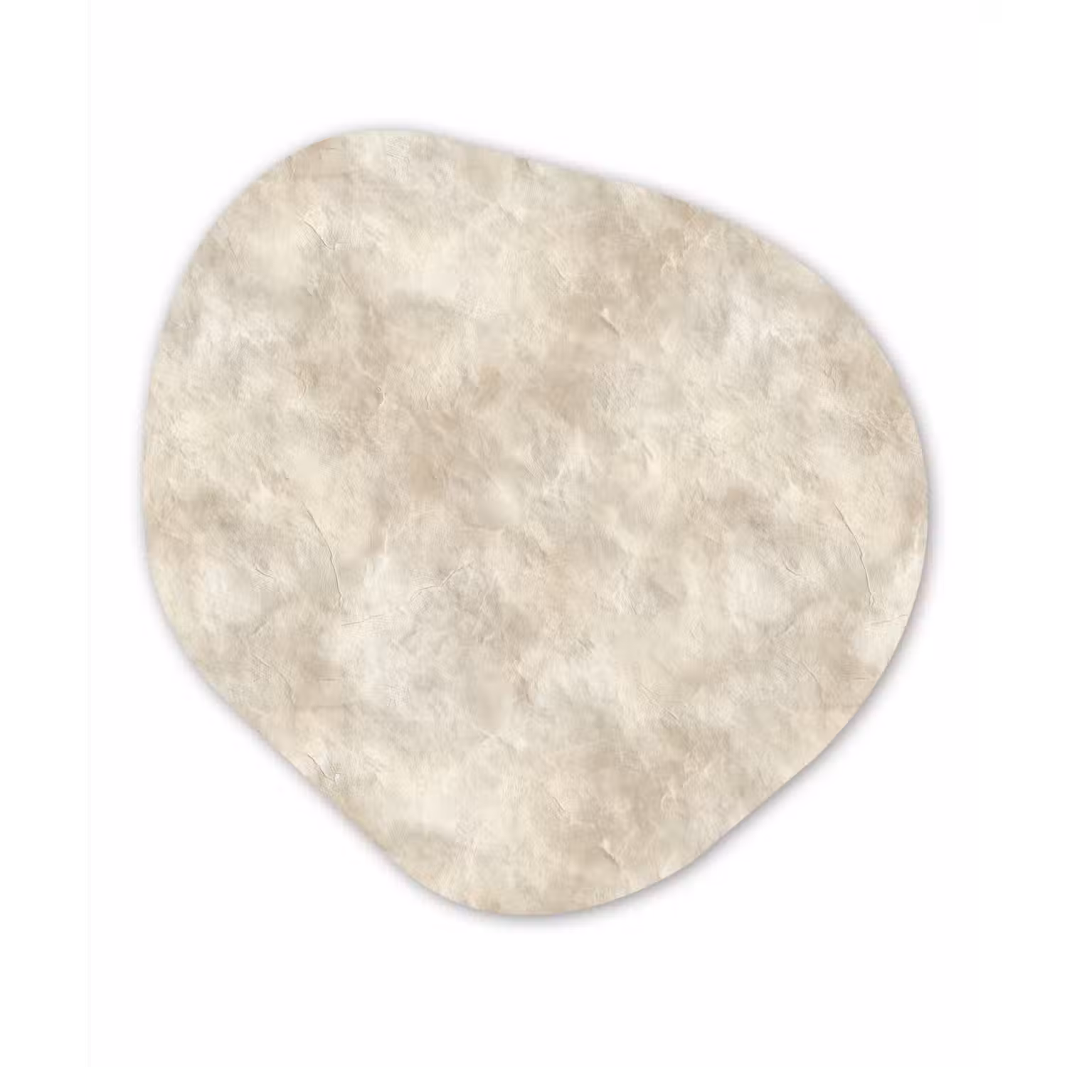 Beige - Reliëfstructuur - Natuursteen Wandcirkel Organisch Aluminium middel 851 -3d