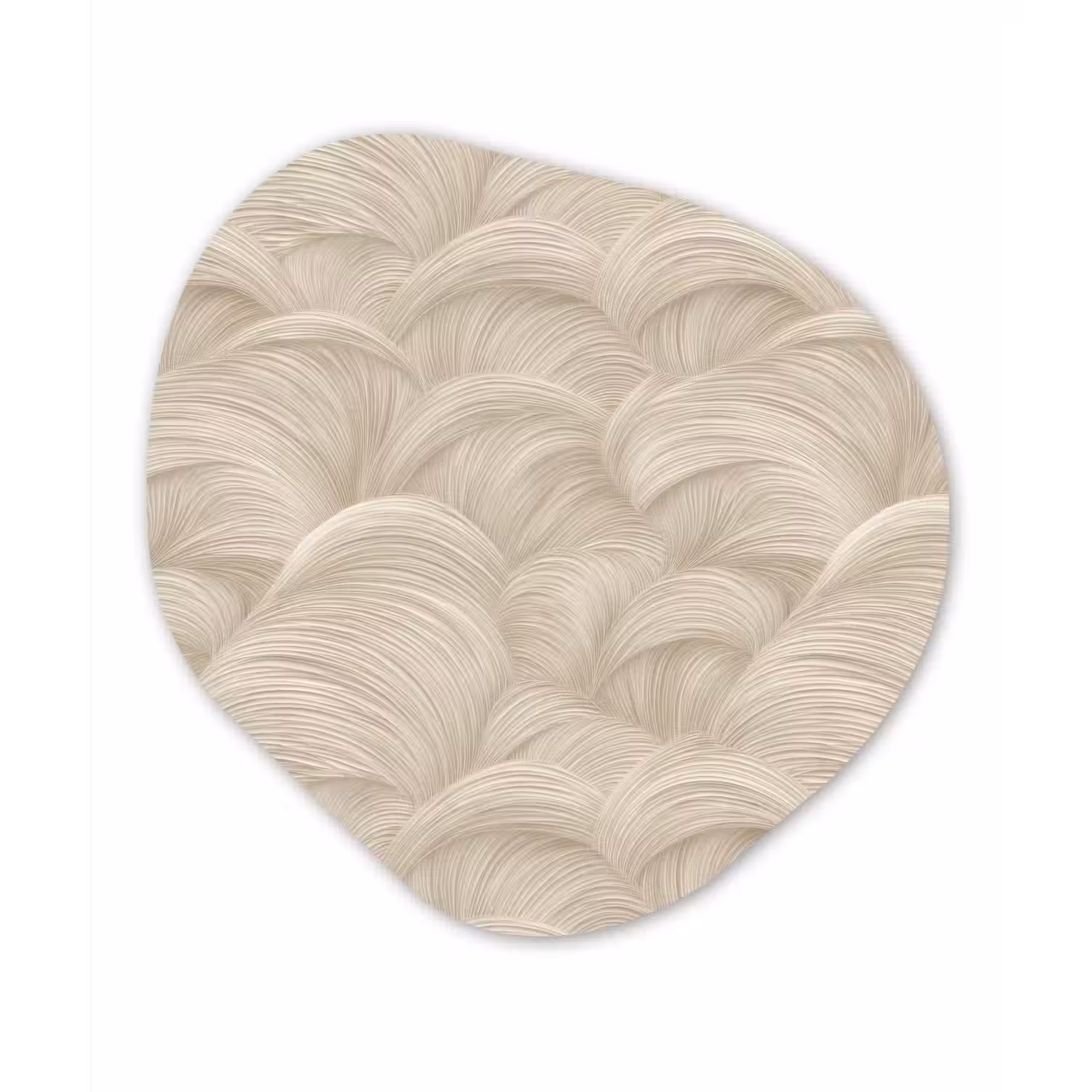 Bogen - Patroon - Beige Wandcirkel Organisch Aluminium middel 851 -3d