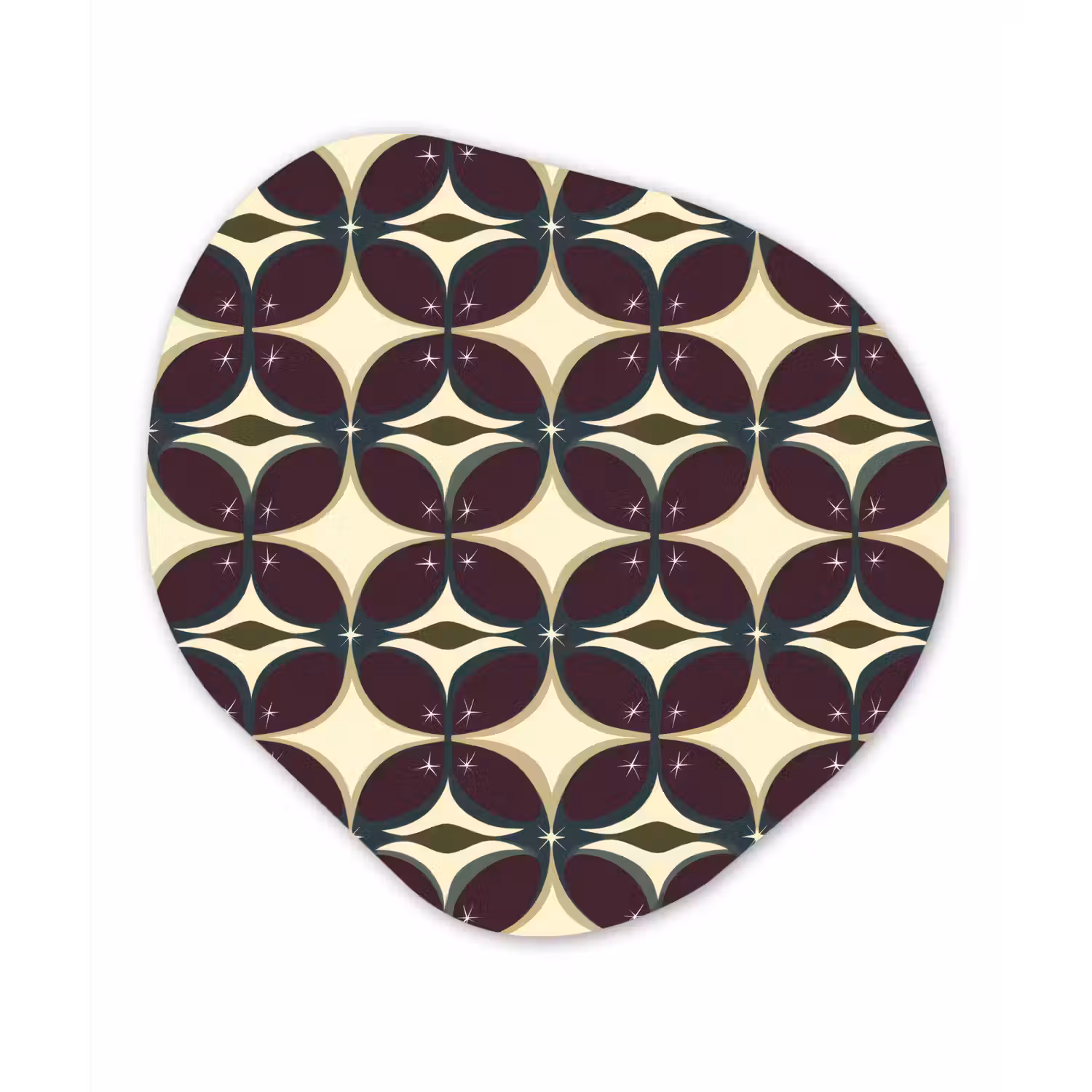 Cirkel - Retro - Kleurrijk Wandcirkel Organisch Aluminium middel 851 -3d