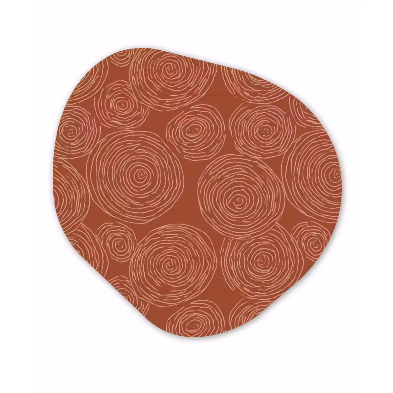 Cirkels - Abstract - Artistiek - Terracotta Wandcirkel Organisch Aluminium middel 851 -3d