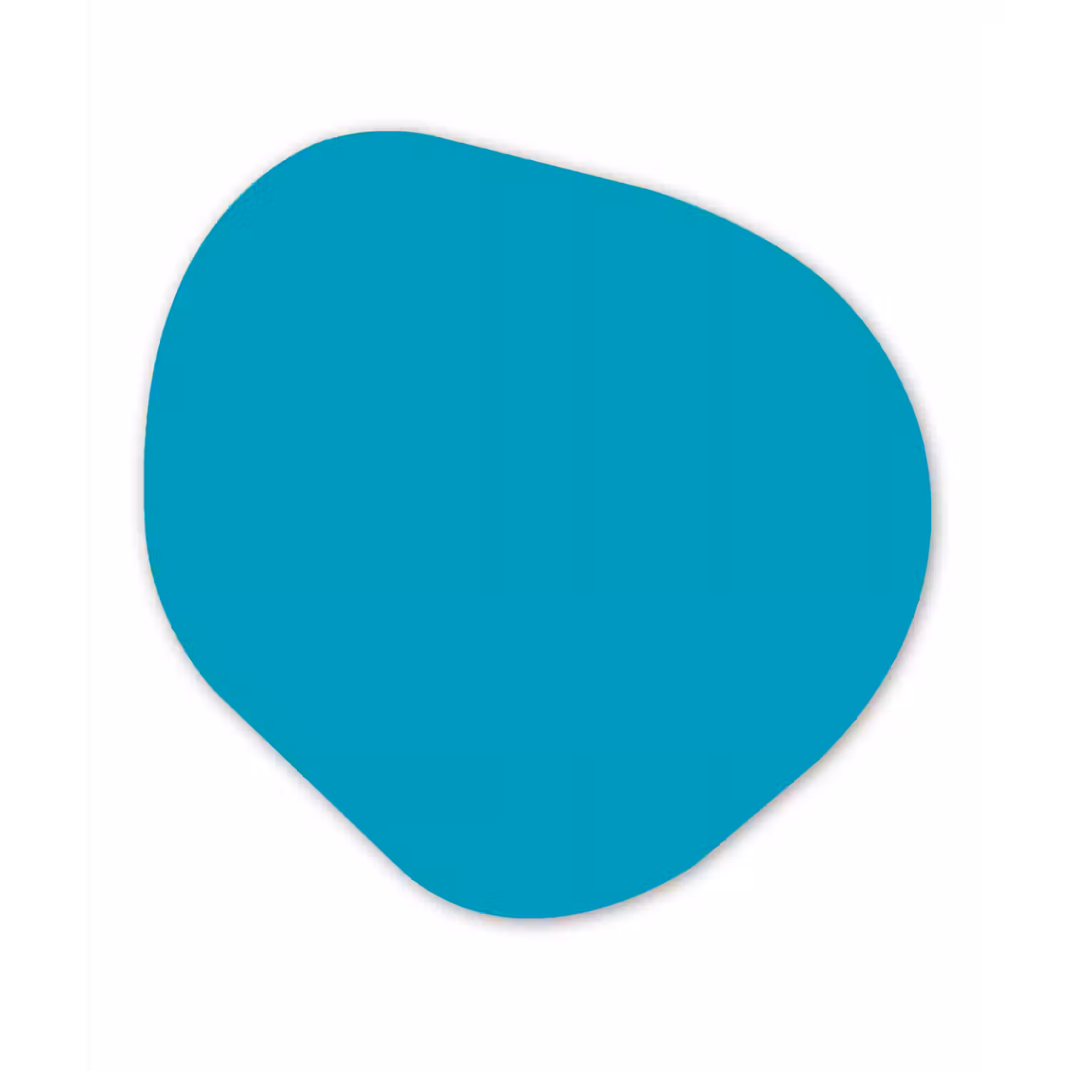 Deep - Turquoise - Turkoois Wandcirkel Organisch Aluminium middel 851 -3d