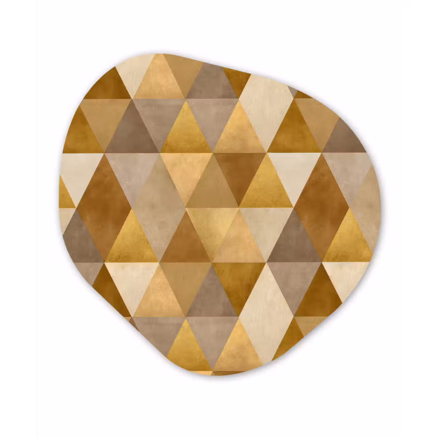 Geometrisch - Driehoek - Goud Wandcirkel Organisch Aluminium middel 851 -3d