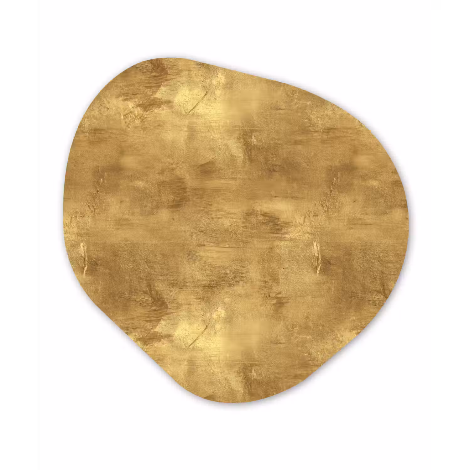 Industrieel - Textuur - Goud Wandcirkel Organisch Aluminium middel 851 -3d