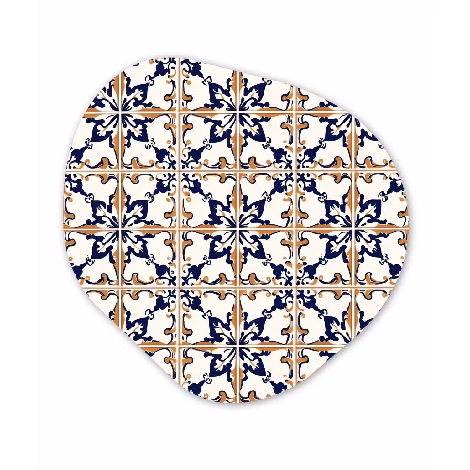 Klassiek - Patroon - Kleurrijk Wandcirkel Organisch Aluminium middel 851 -3d