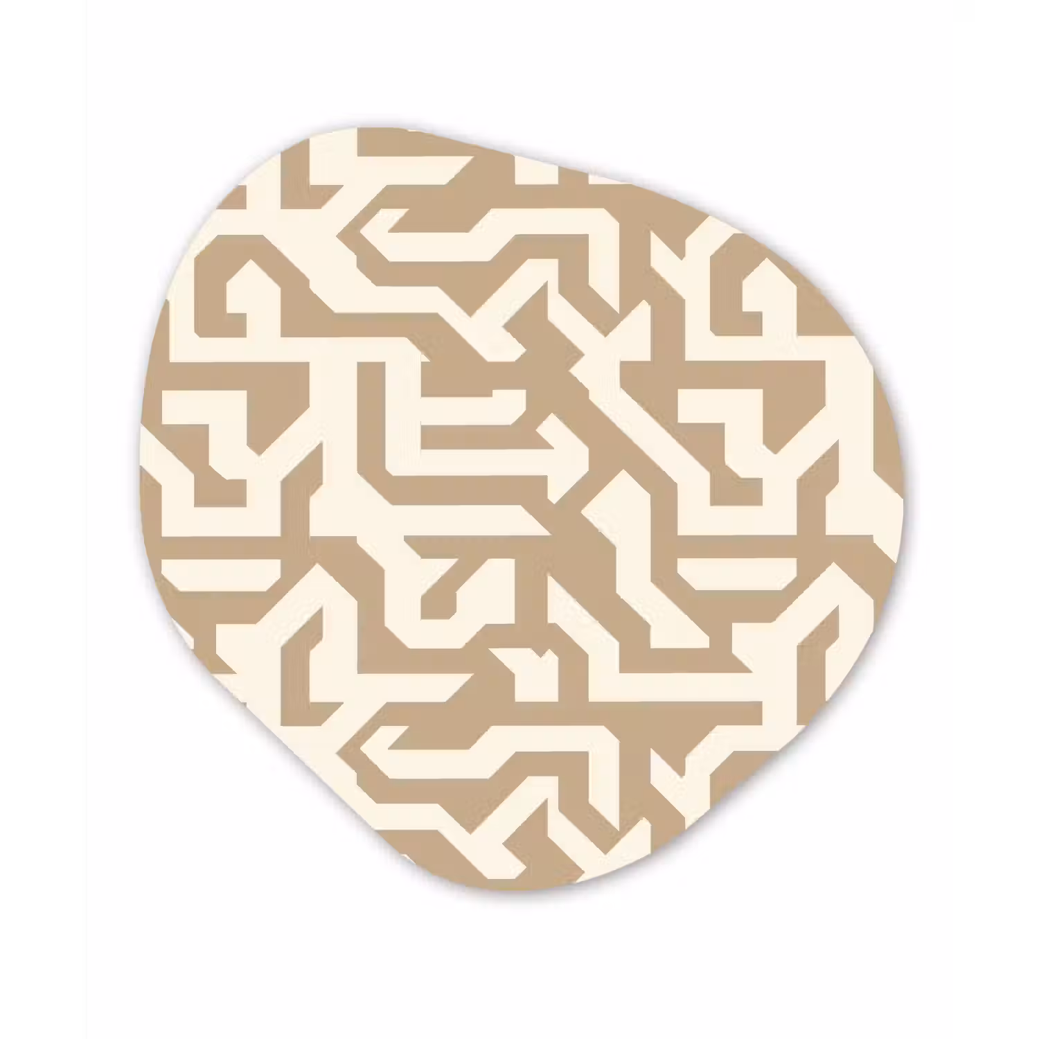 Modern - Abstract - Beige Wandcirkel Organisch Aluminium middel 851 -3d