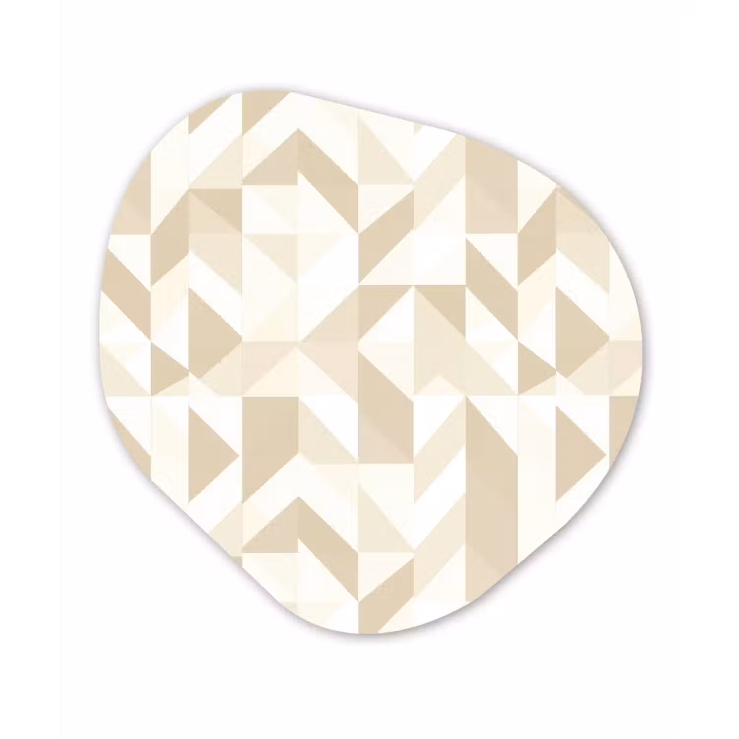 Modern - Abstract - Beige Wandcirkel Organisch Aluminium middel 851 -3d