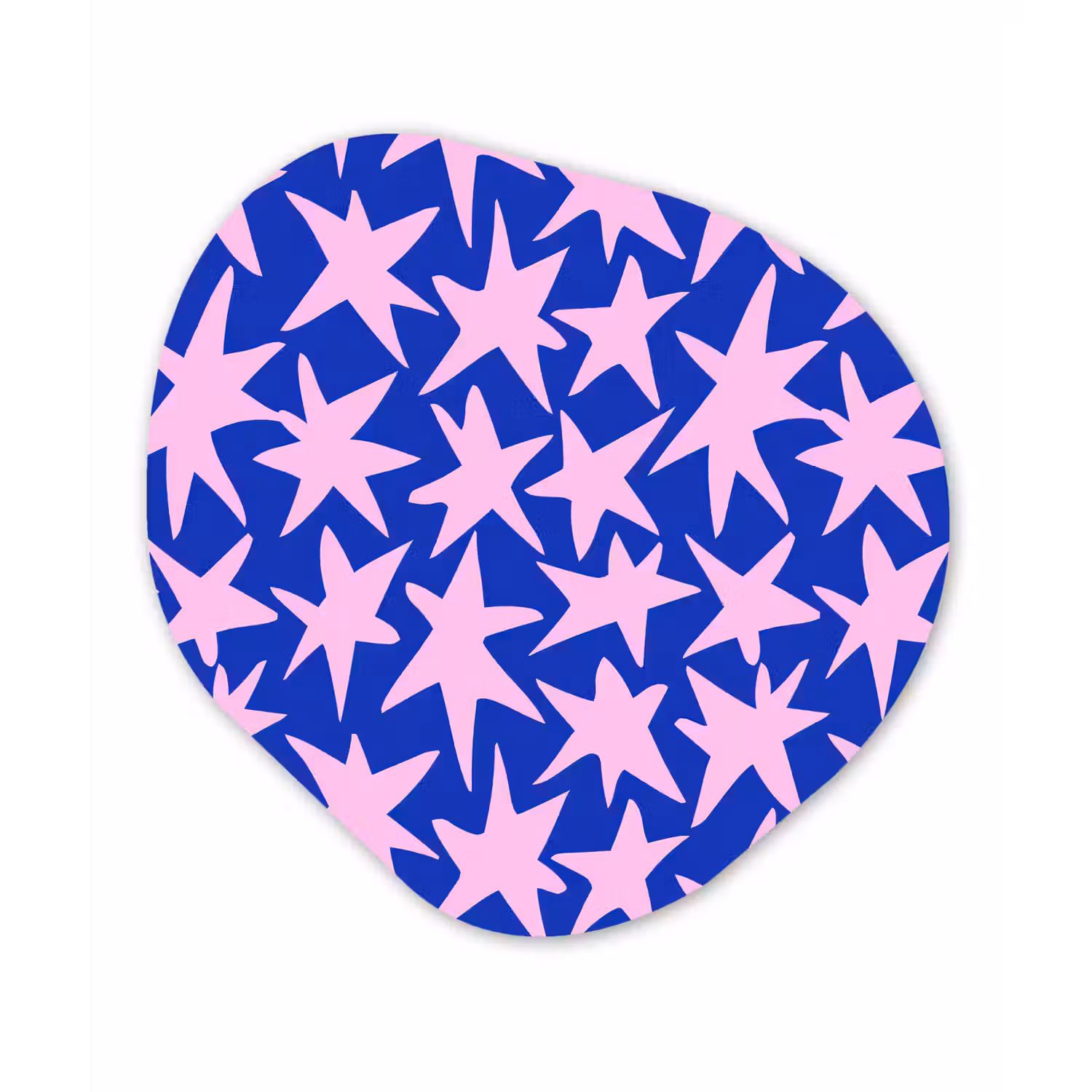 Modern - Sterren - Blauw Wandcirkel Organisch Aluminium middel 851 -3d
