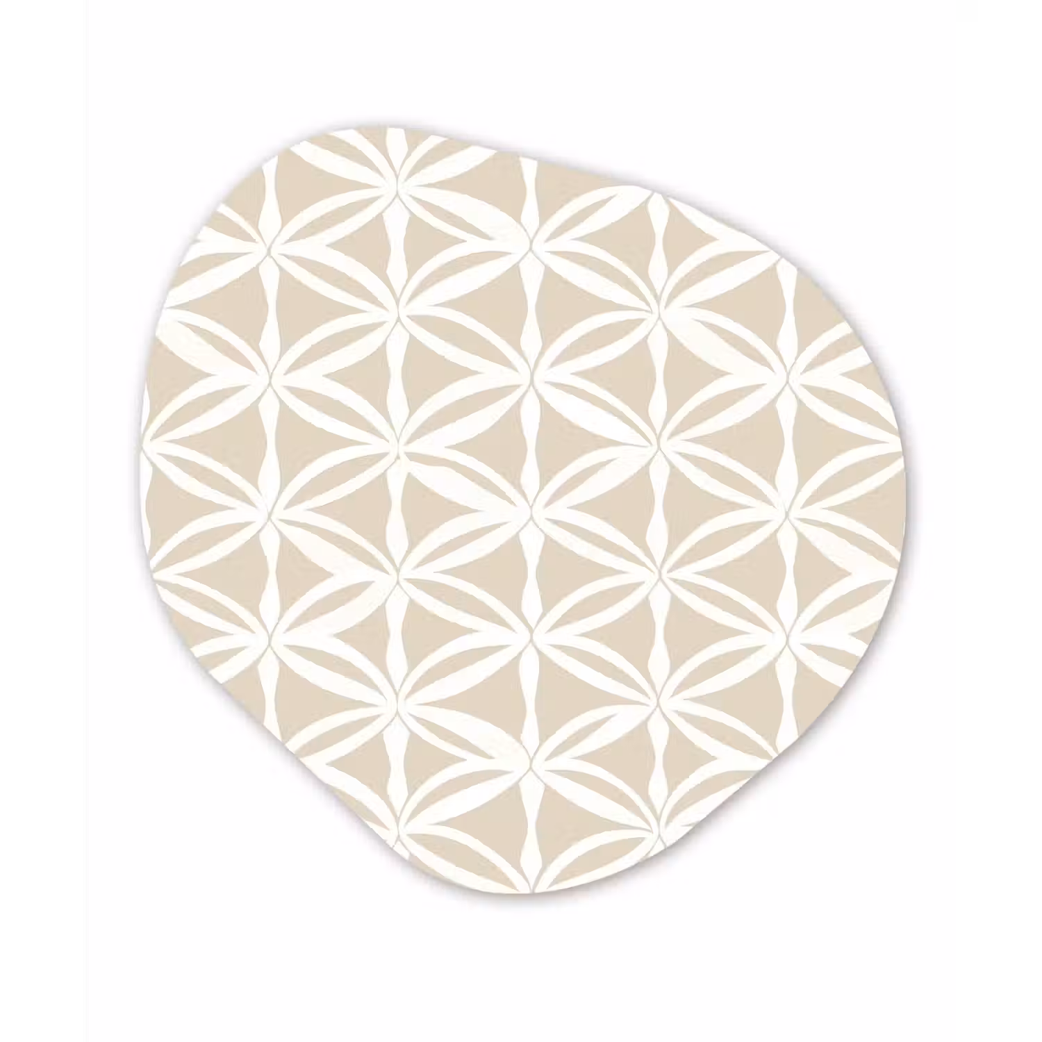 Motief - Modern - Beige Wandcirkel Organisch Aluminium middel 851 -3d