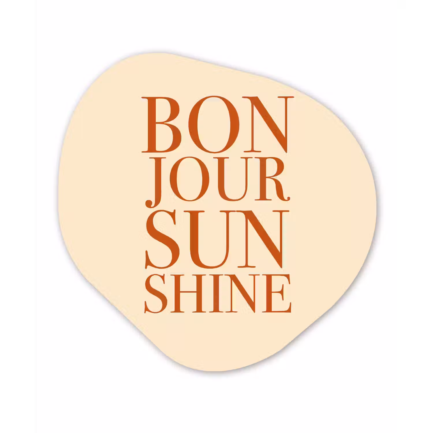 Oranje - Quote - Sun Wandcirkel Organisch Aluminium middel -3d