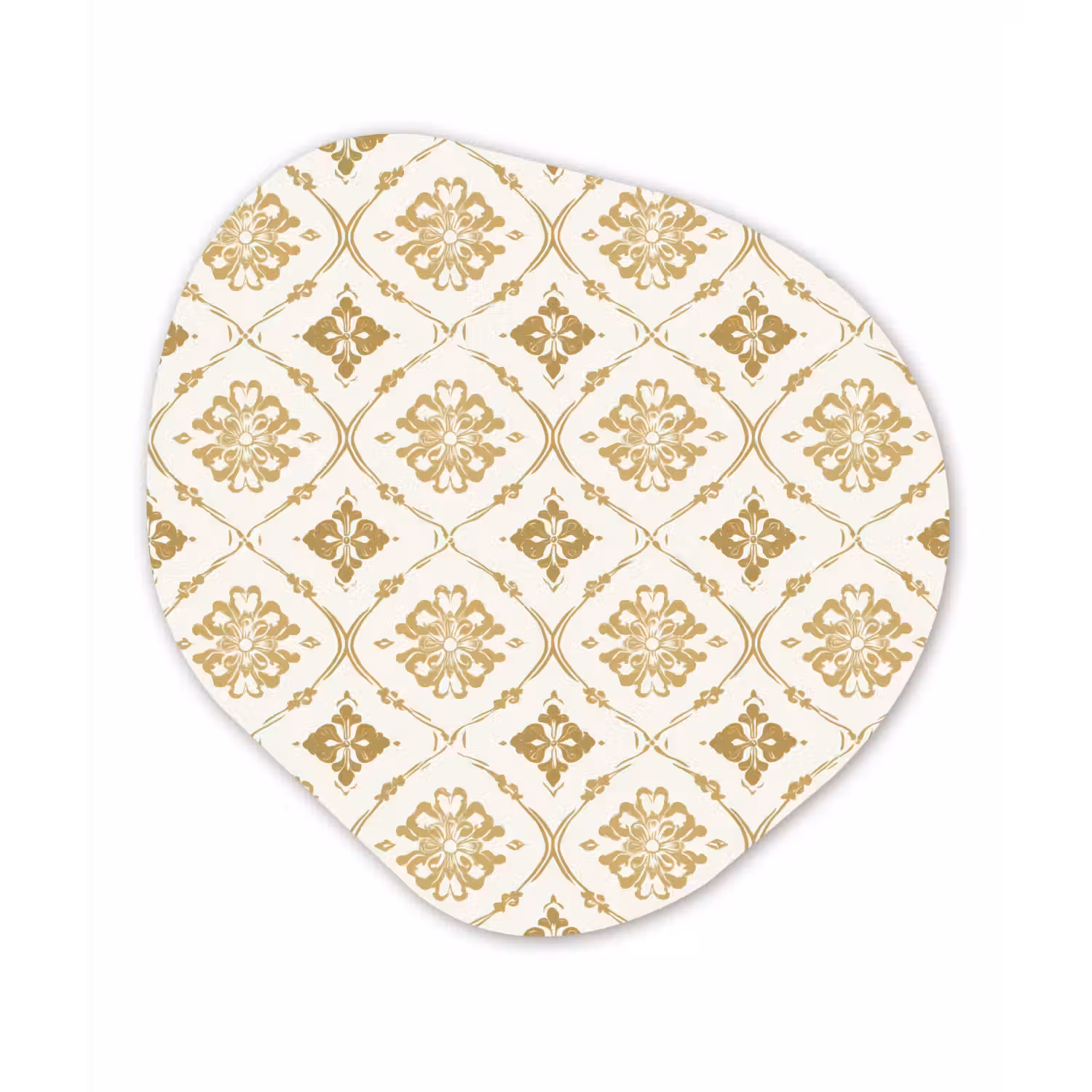 Ornament - Klassiek - Goud Wandcirkel Organisch Aluminium middel 851 -3d