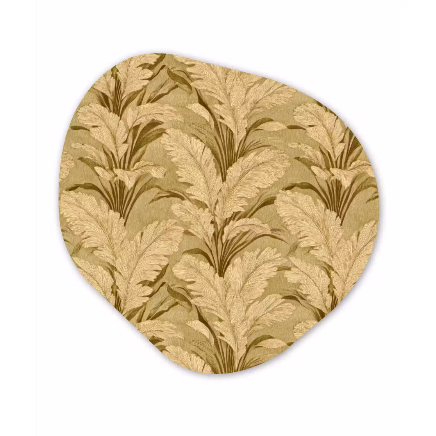 Palmbladeren - Klassiek - Groen Wandcirkel Organisch Aluminium middel 851 -3d