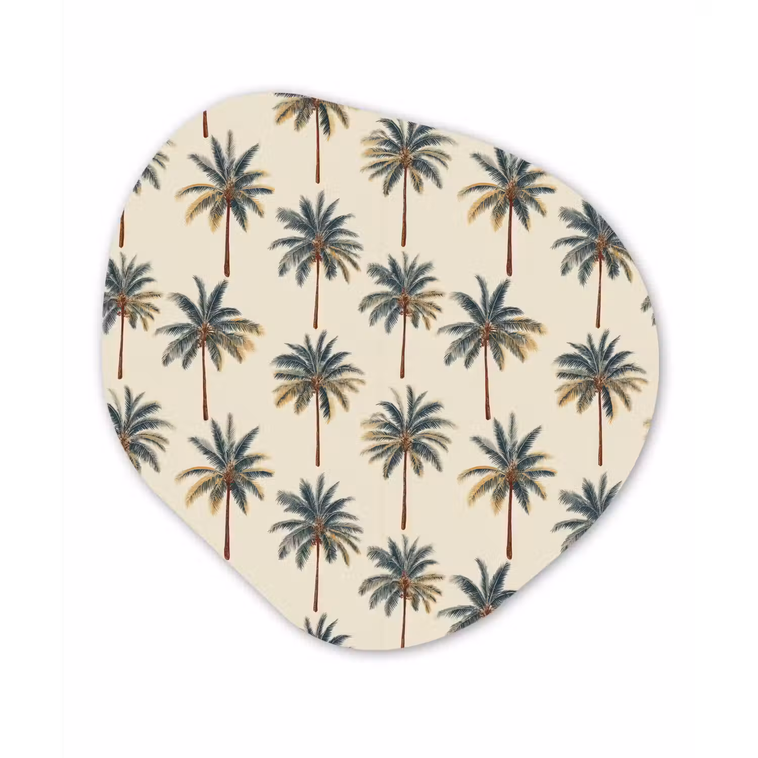 Palmbomen - Tropisch - Groen Wandcirkel Organisch Aluminium middel 851 -3d