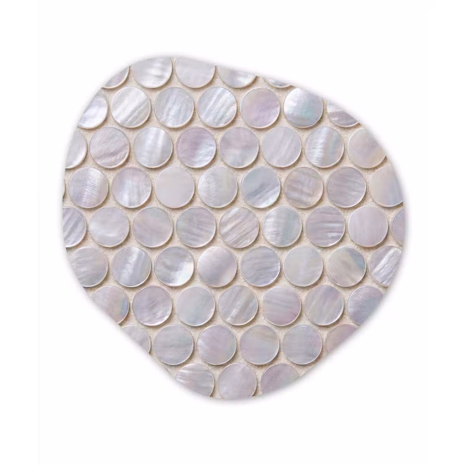 Patroon - Cirkels - Abstract - Modern - Wit Wandcirkel Organisch Aluminium middel -3d