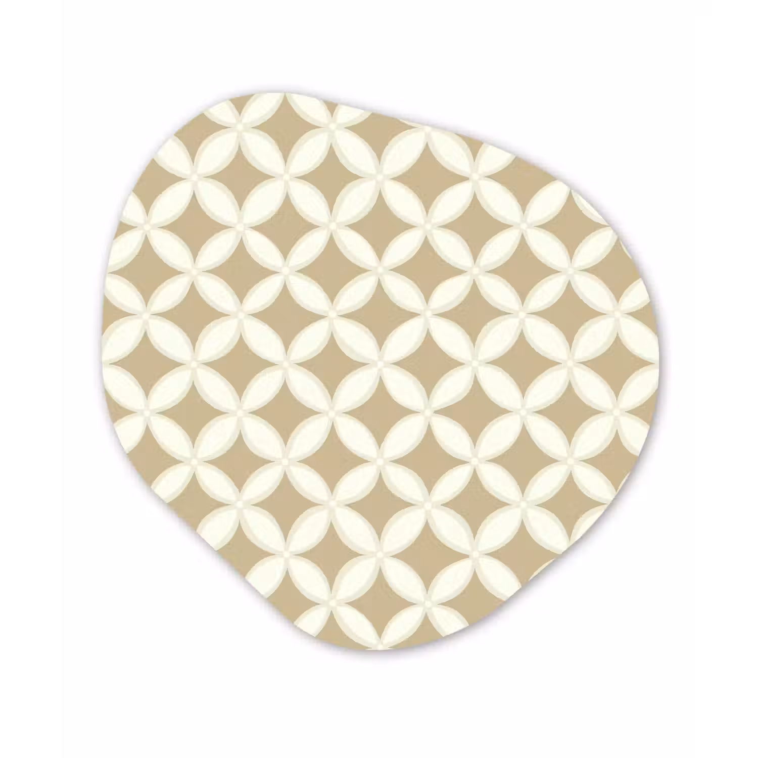 Symmetrisch - Motief - Beige Wandcirkel Organisch Aluminium middel 851 -3d