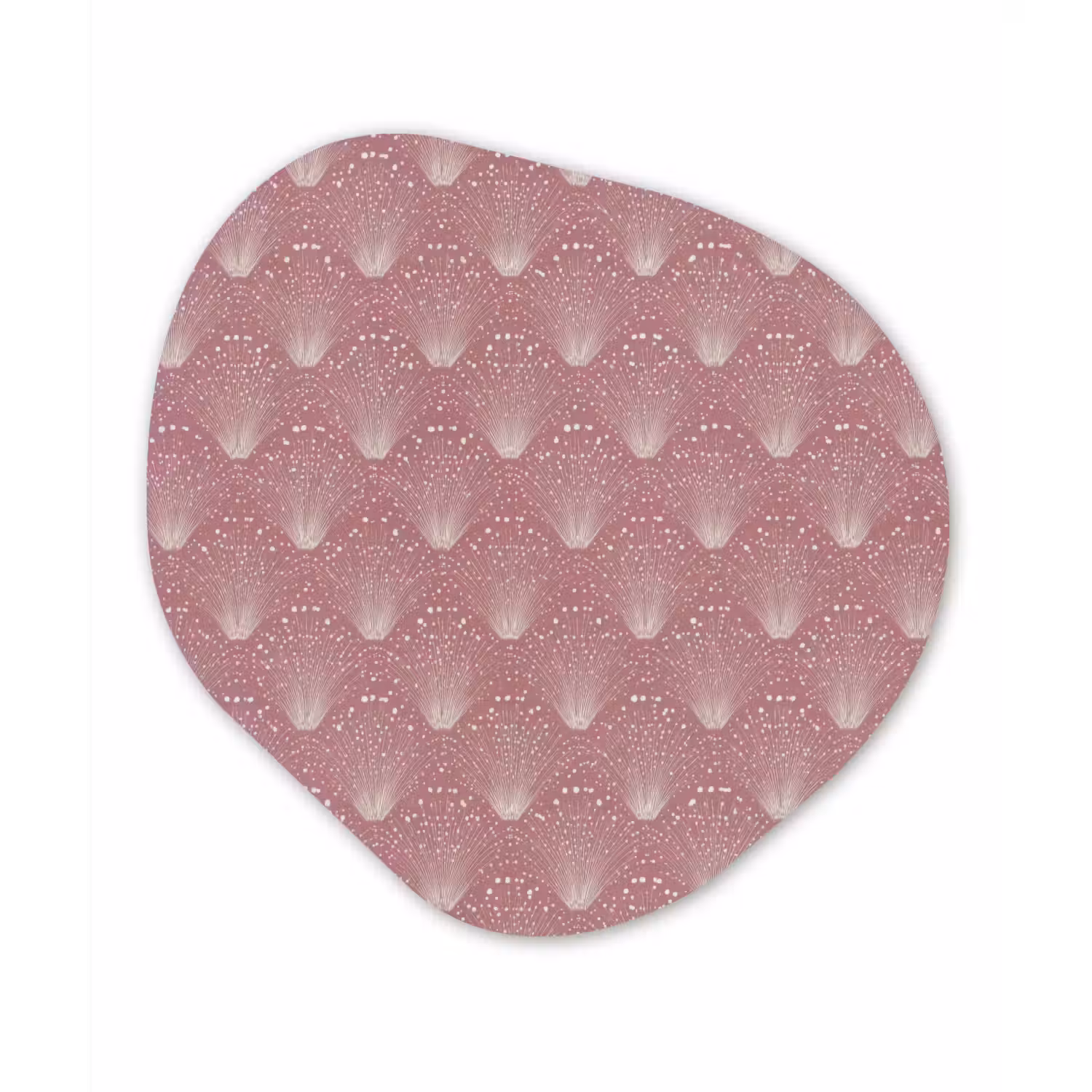 Trendy - Patroon - Roze Wandcirkel Organisch Aluminium middel 851 -3d