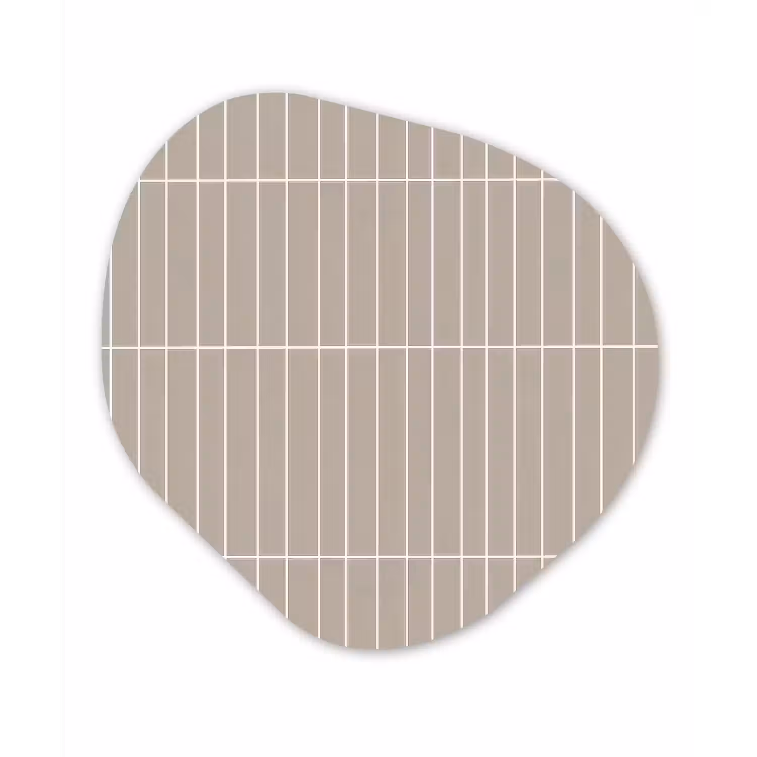Verticaal - Wandtegel - Licht Beige Wandcirkel Organisch Aluminium middel 851 -3d