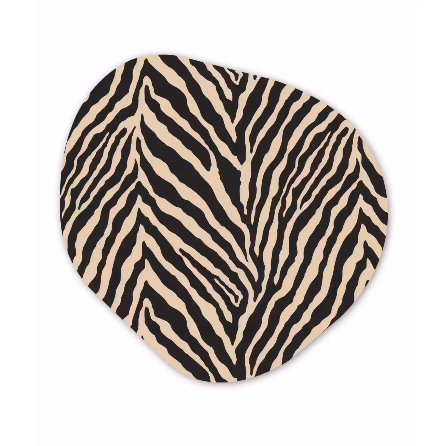 Zebra - Klassiek - Zwart Wandcirkel Organisch Aluminium middel 851 -3d