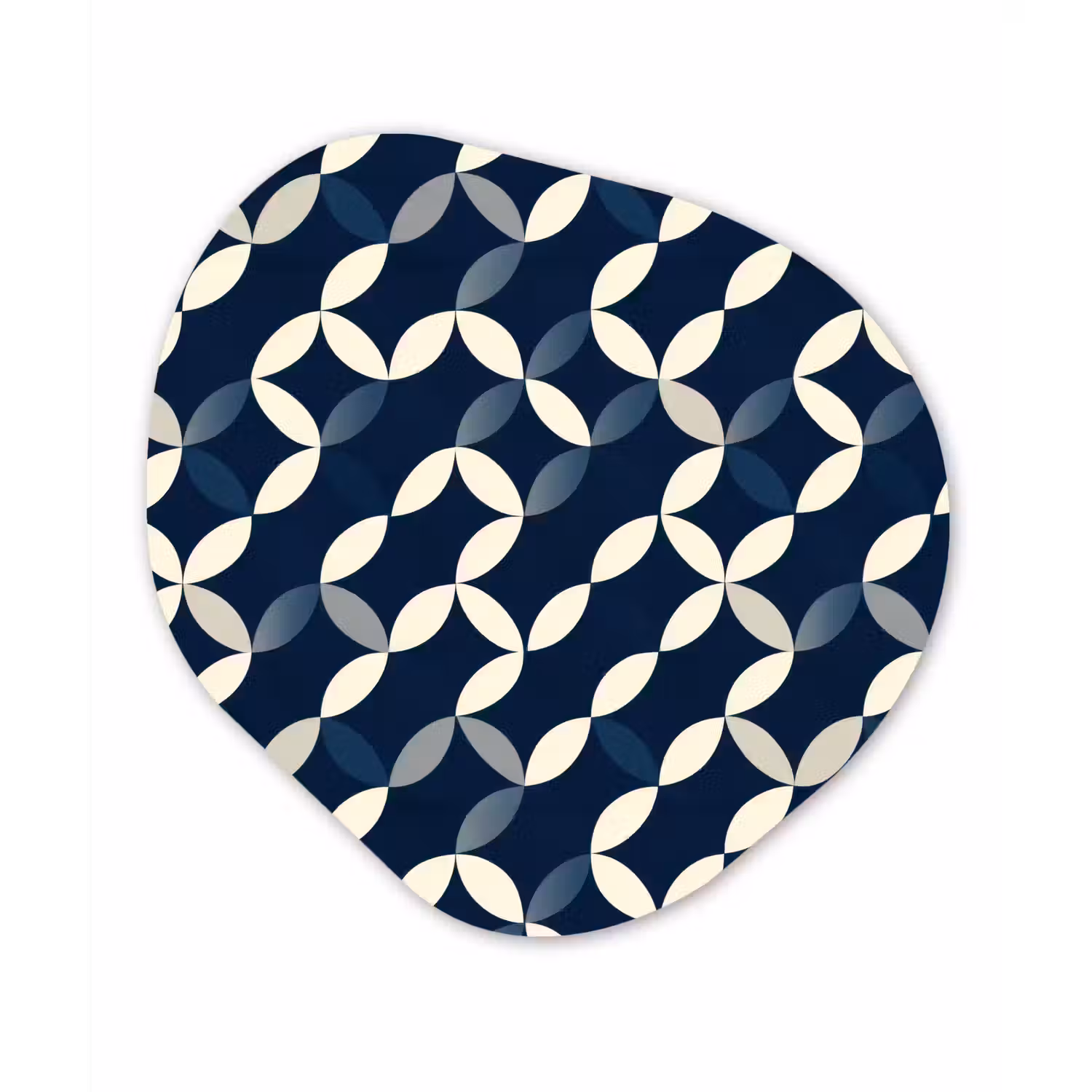 Abstract - Patroon - Blauw Wandcirkel Organisch Forex 3mm klein 629 -3d