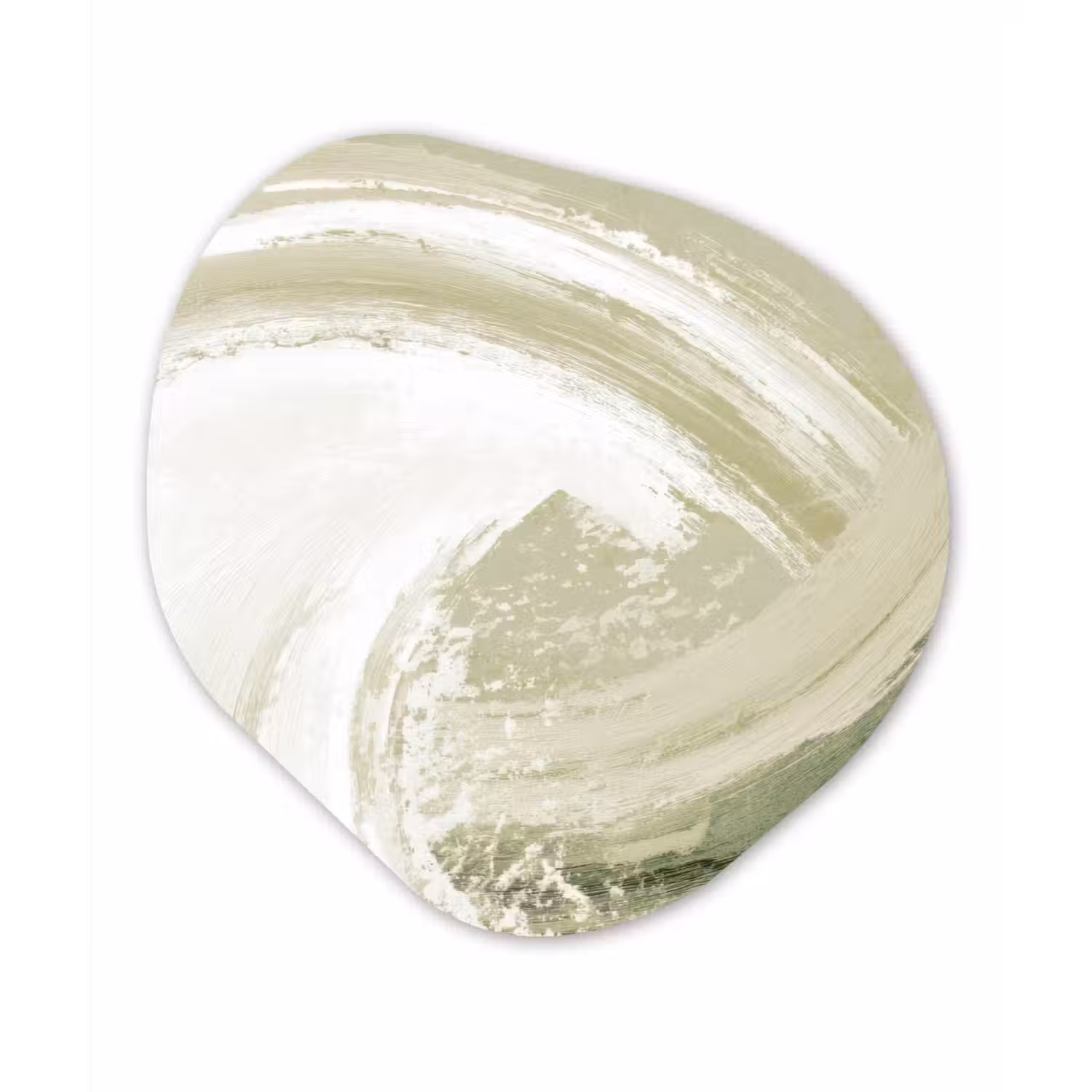 Abstract - Penseelstreken - Golven - Groen Wandcirkel Organisch Forex 3mm klein -3d