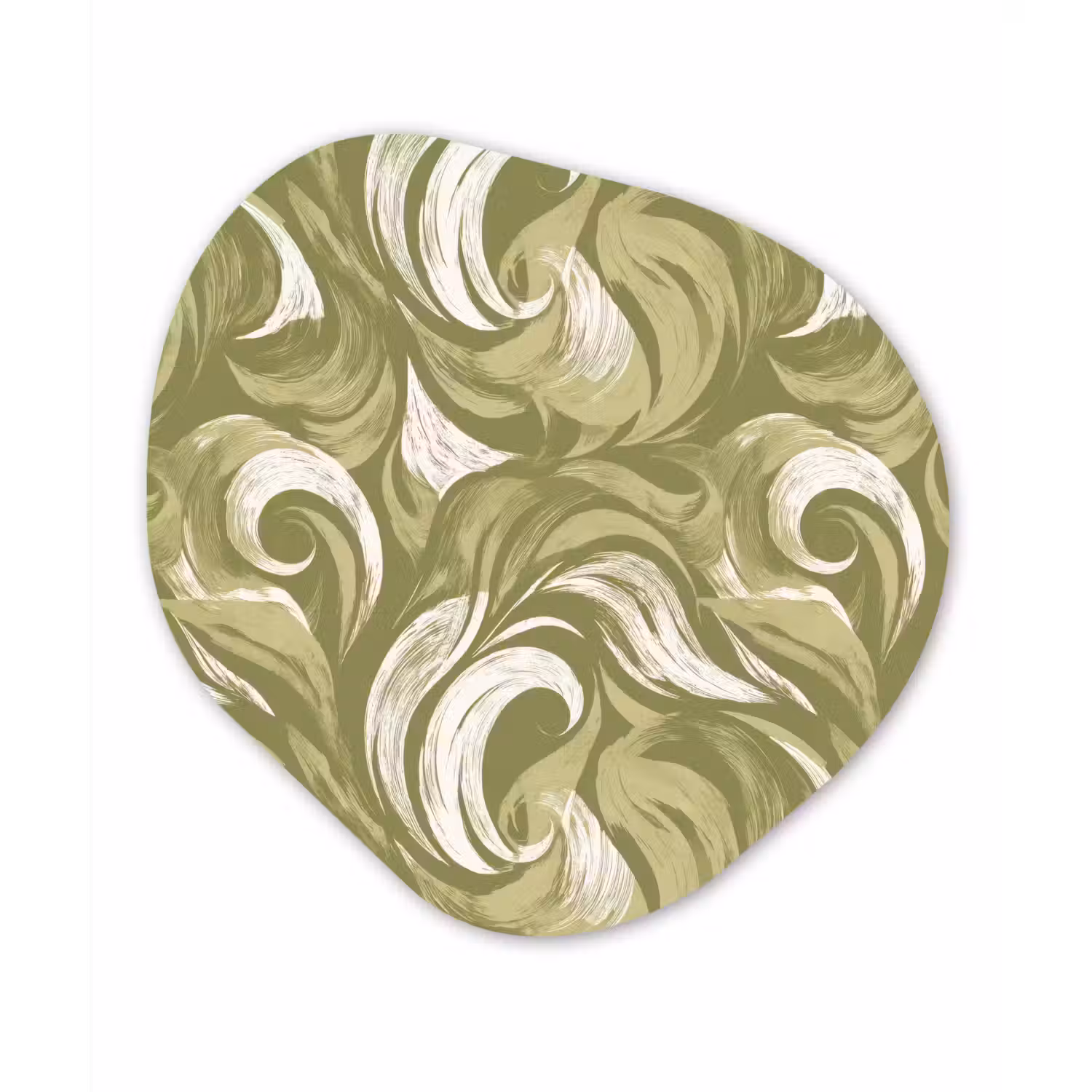 Abstract - Textuur - Groen Wandcirkel Organisch Forex 3mm klein 629 -3d