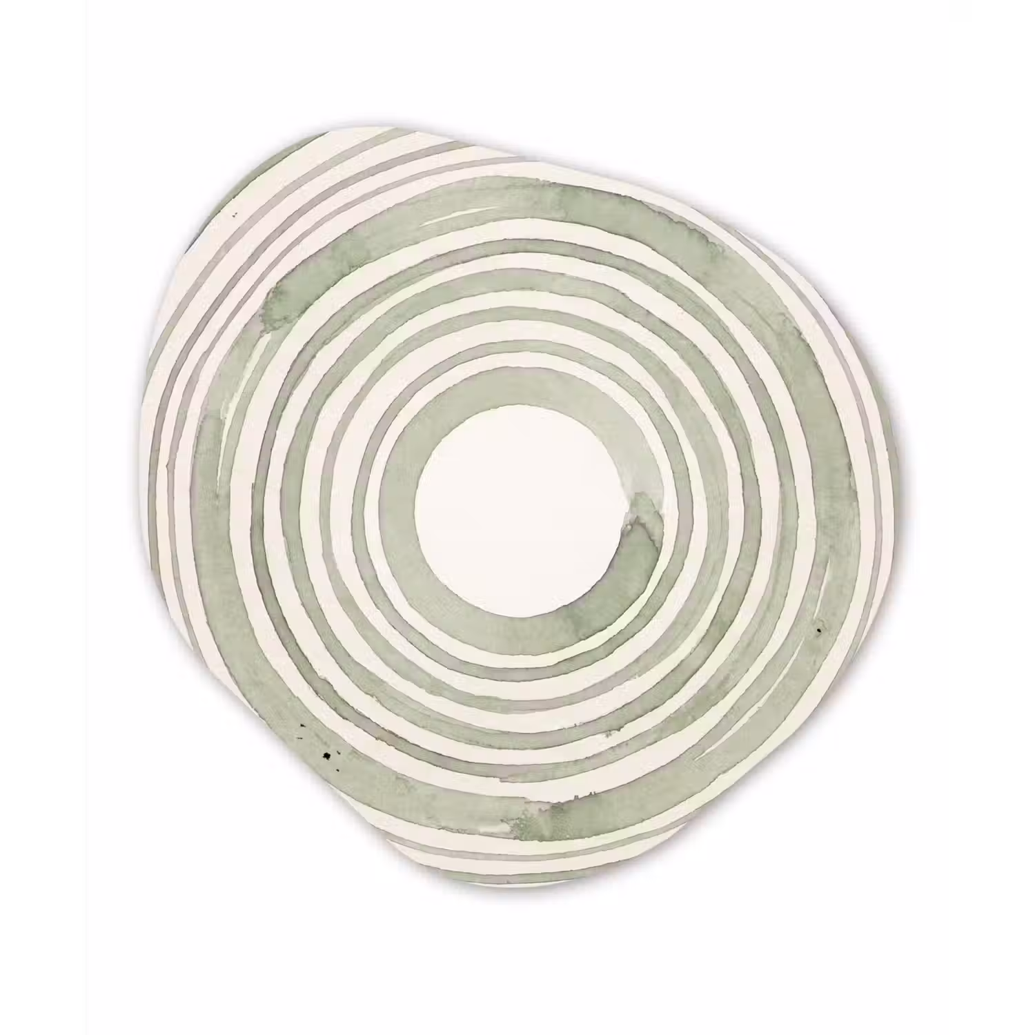 Abstractie - Cirkels - Waterverf - Groen - Modern Wandcirkel Organisch Forex 3mm klein -3d