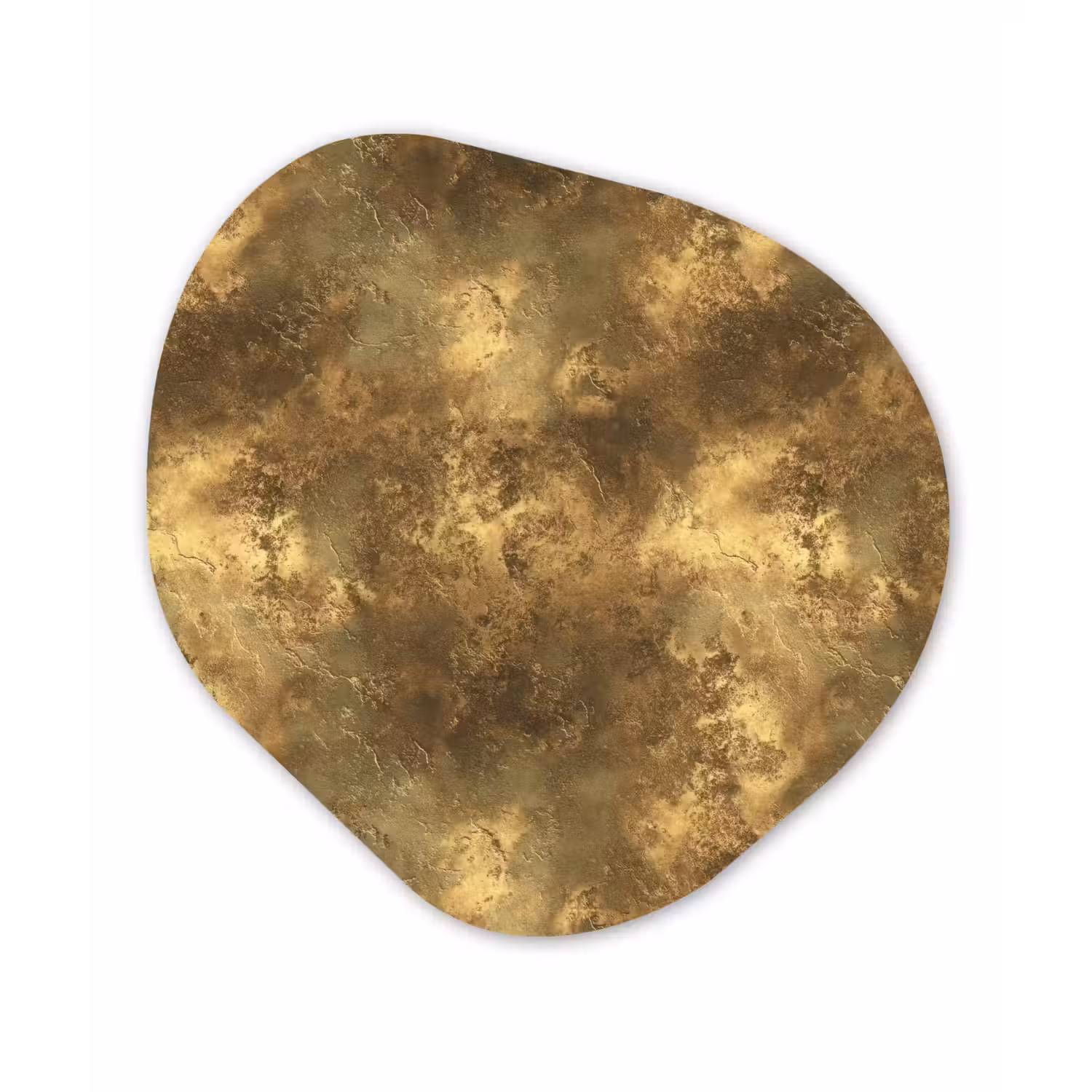 Antiek - Metaallook - Goud Wandcirkel Organisch Forex 3mm klein 629 -3d