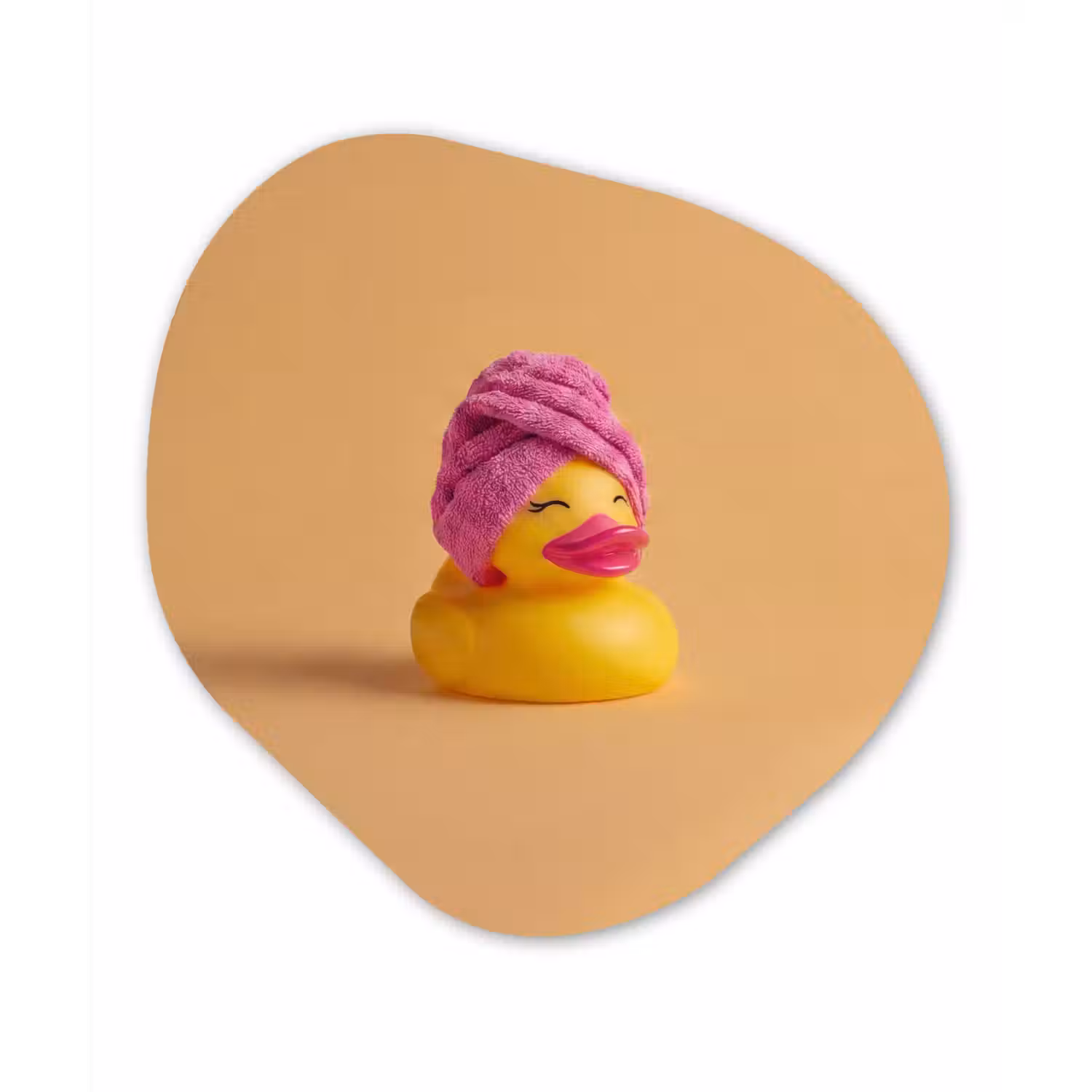 Badeend - Handdoek - Kleurrijk Wandcirkel Organisch Forex 3mm klein -3d
