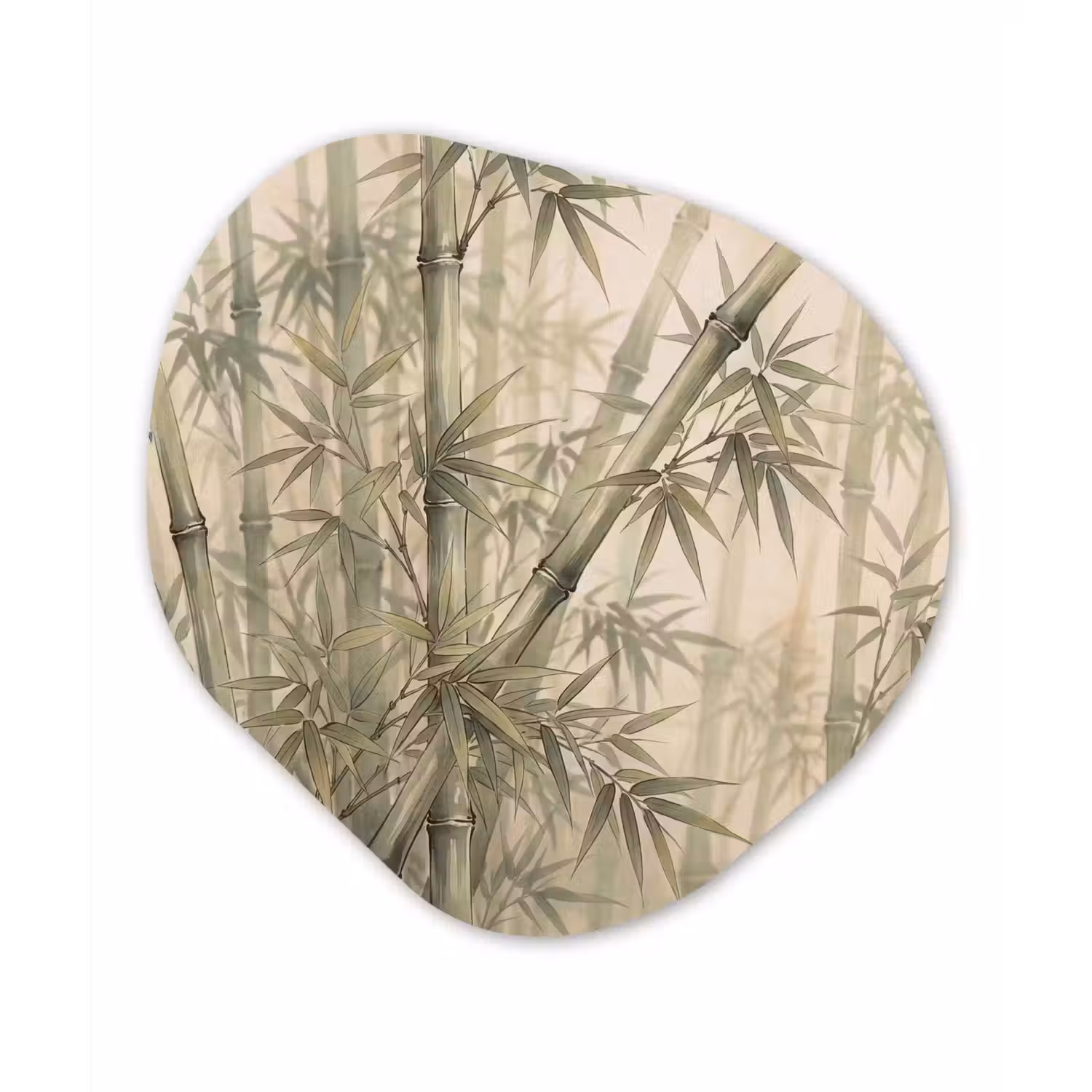 Bamboe - Bladeren - Aziatisch - Groen - Natuur Wandcirkel Organisch Forex 3mm klein -3d