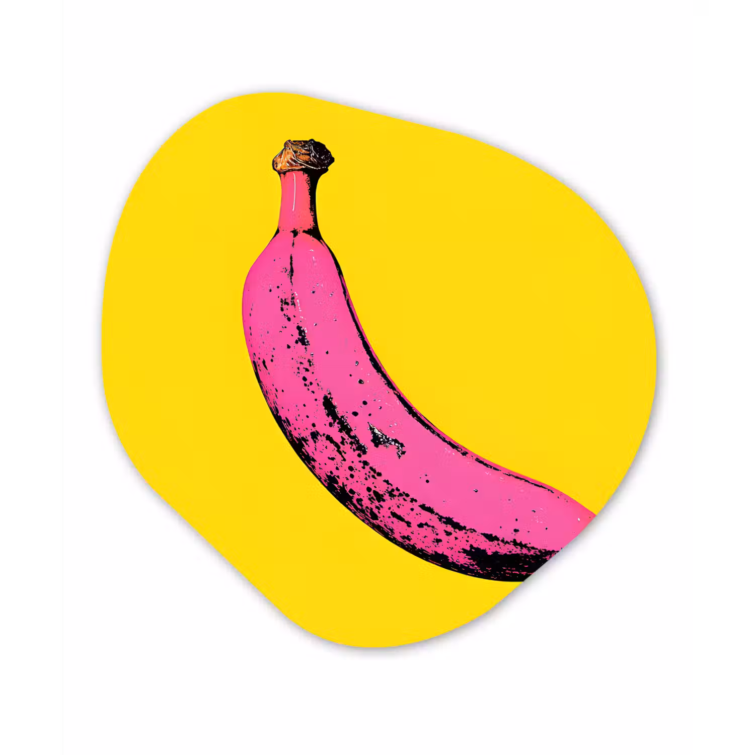 Banaan - Grafisch - Geel Wandcirkel Organisch Forex 3mm klein -3d