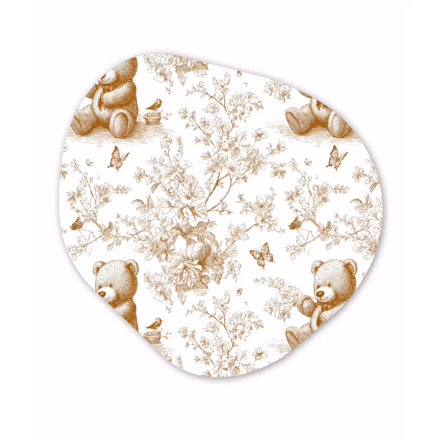 Beer - Tijdloos - Bruin Wandcirkel Organisch Forex 3mm klein 629 -3d