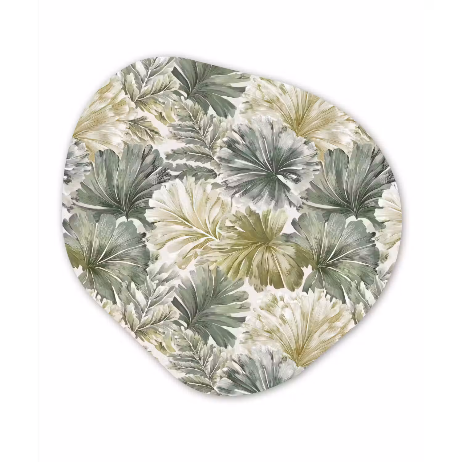 Bladeren - Botanisch - Groen Wandcirkel Organisch Forex 3mm klein 629 -3d