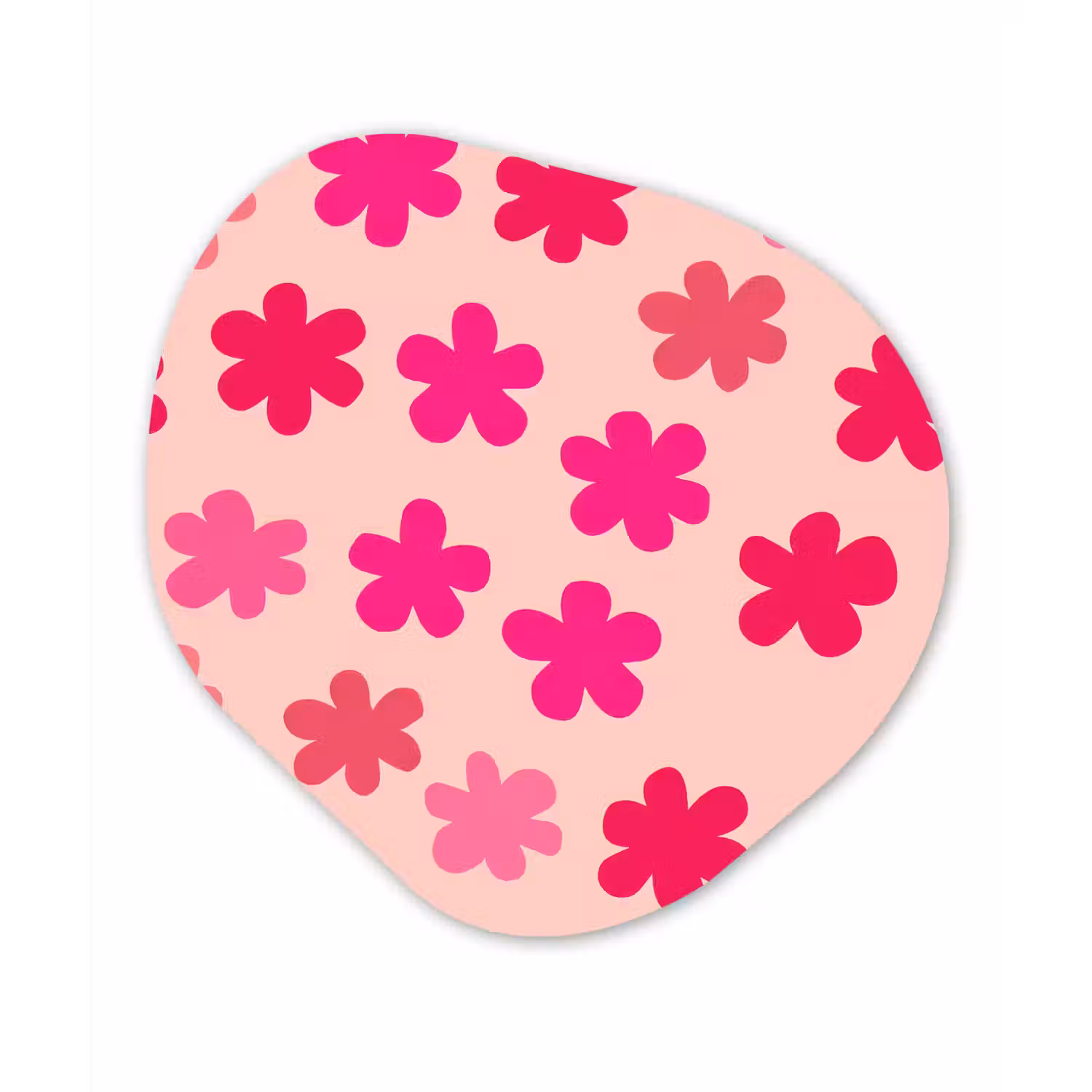 Bloemen - Patroon - Roze Wandcirkel Organisch Forex 3mm klein -3d