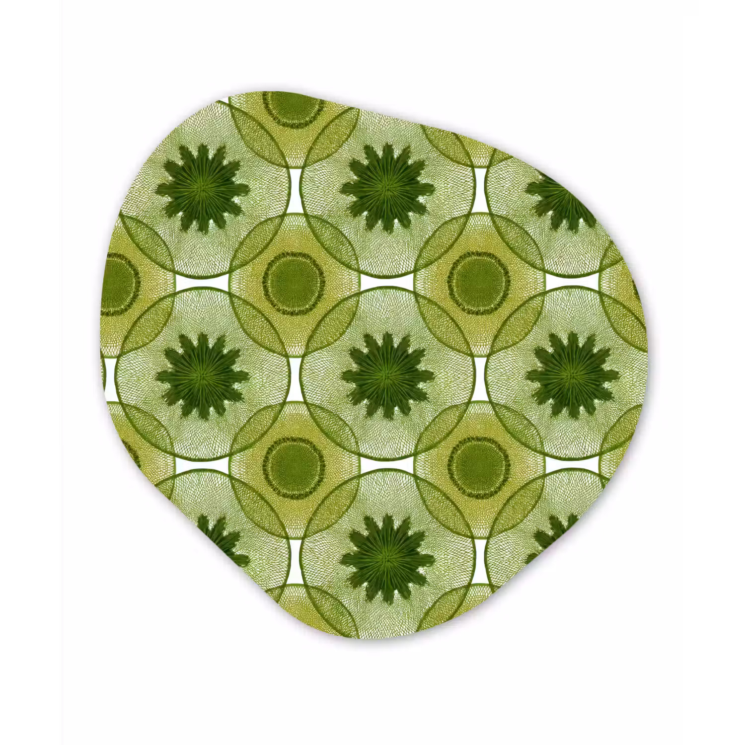 Cirkels - Patroon - Groen Wandcirkel Organisch Forex 3mm klein 629 -3d