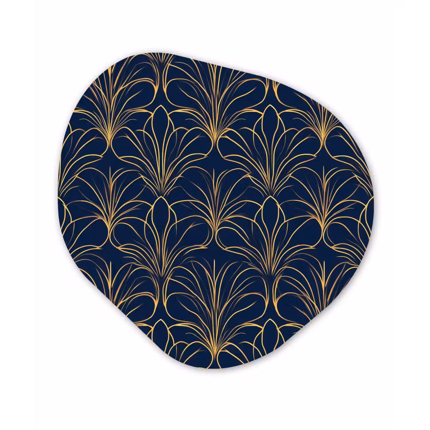 Deco - Waaier - Blauw Wandcirkel Organisch Forex 3mm klein 629 -3d