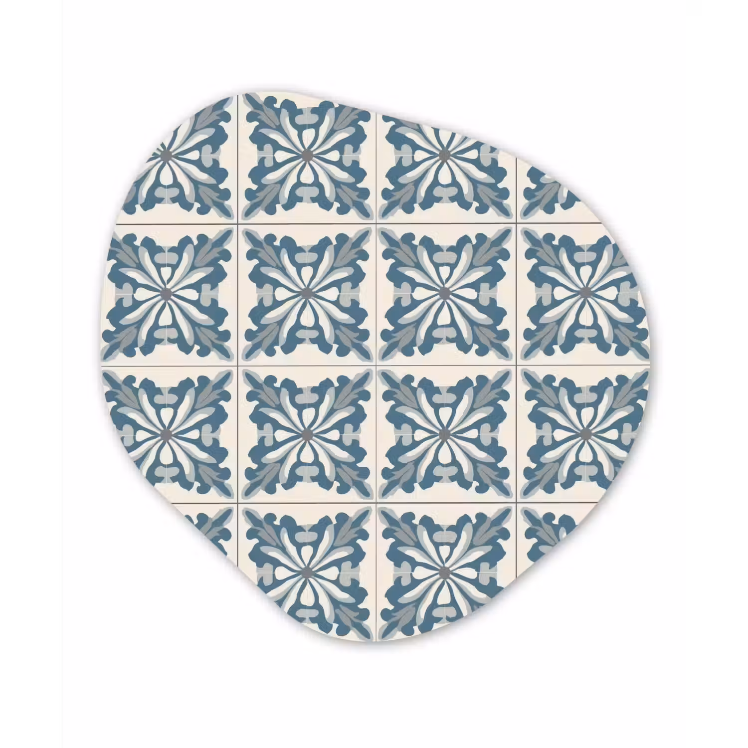 Dessin - Tegel - Blauw Wandcirkel Organisch Forex 3mm klein 629 -3d