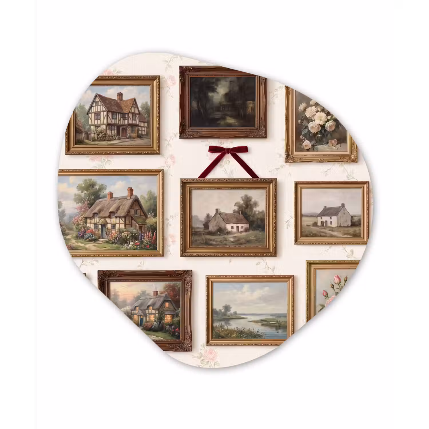 Dier - Kat - Portret - Klassiek Wandcirkel Organisch Forex 3mm klein -3d