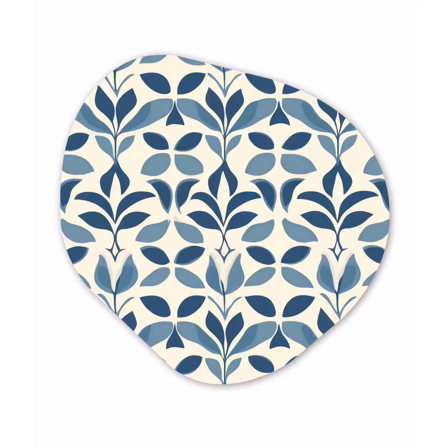 Flora - Modern - Blauw Wandcirkel Organisch Forex 3mm klein 629 -3d