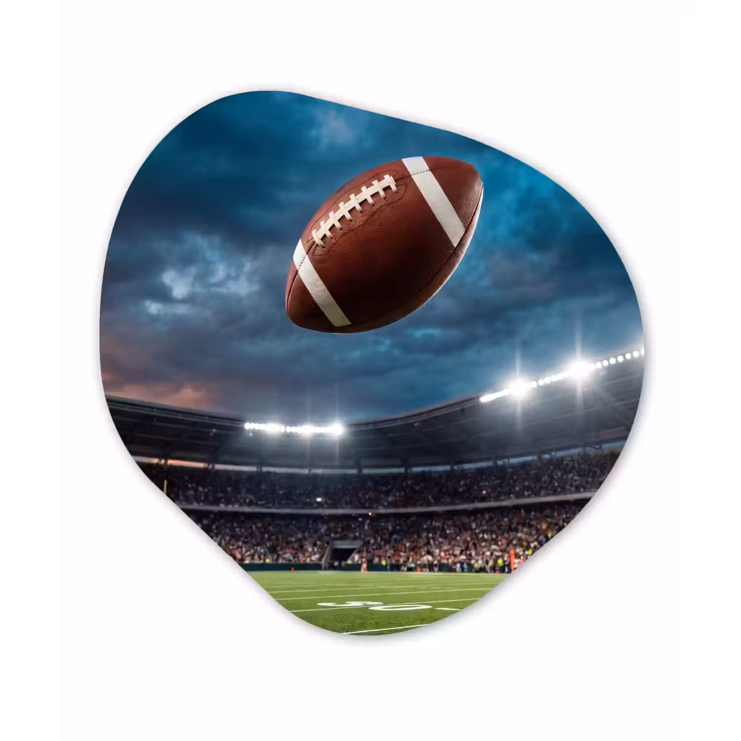 Football - Bal - Stadion - Sport Wandcirkel Organisch Forex 3mm klein -3d
